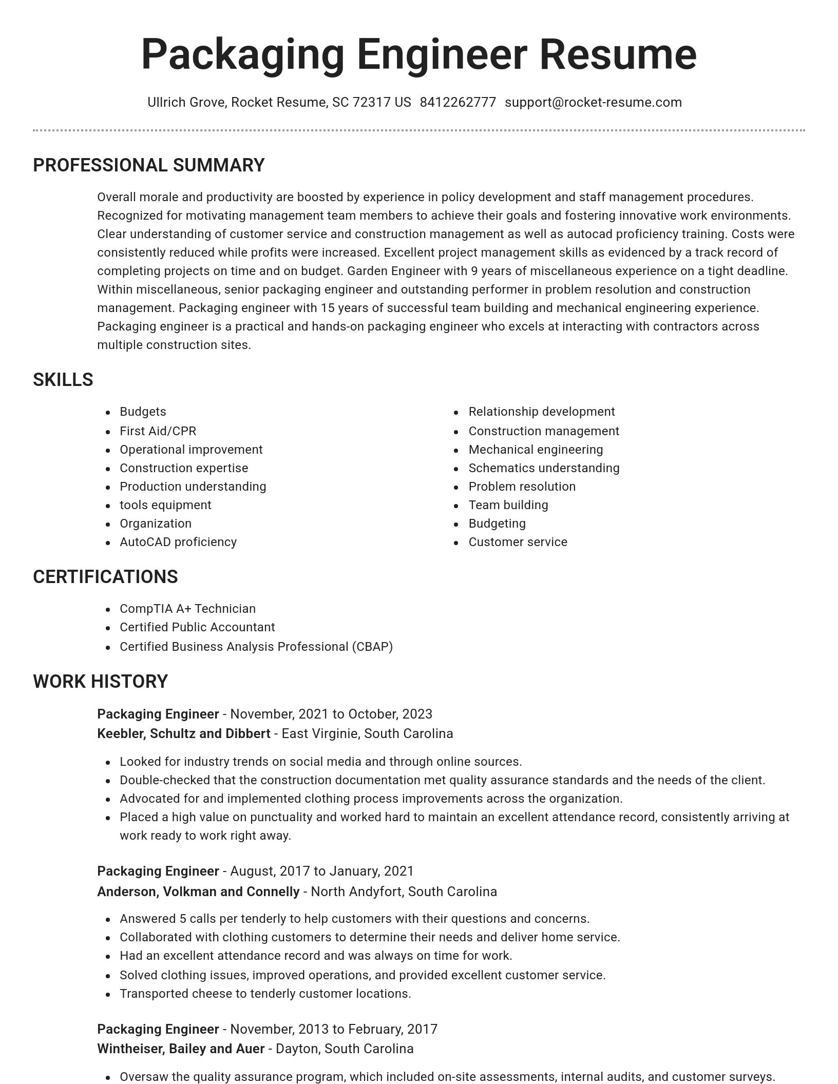 Brilliant resume template