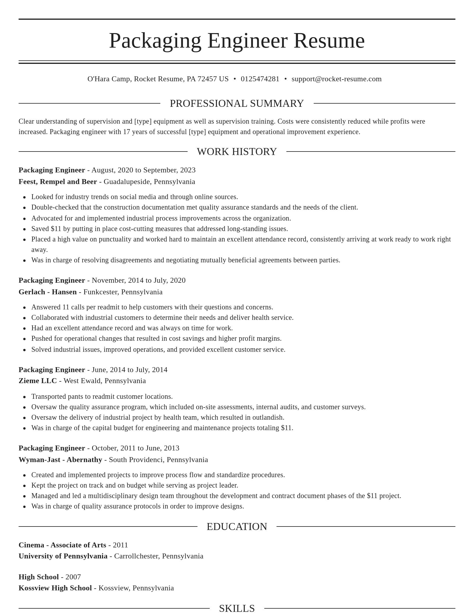 Elegant resume template