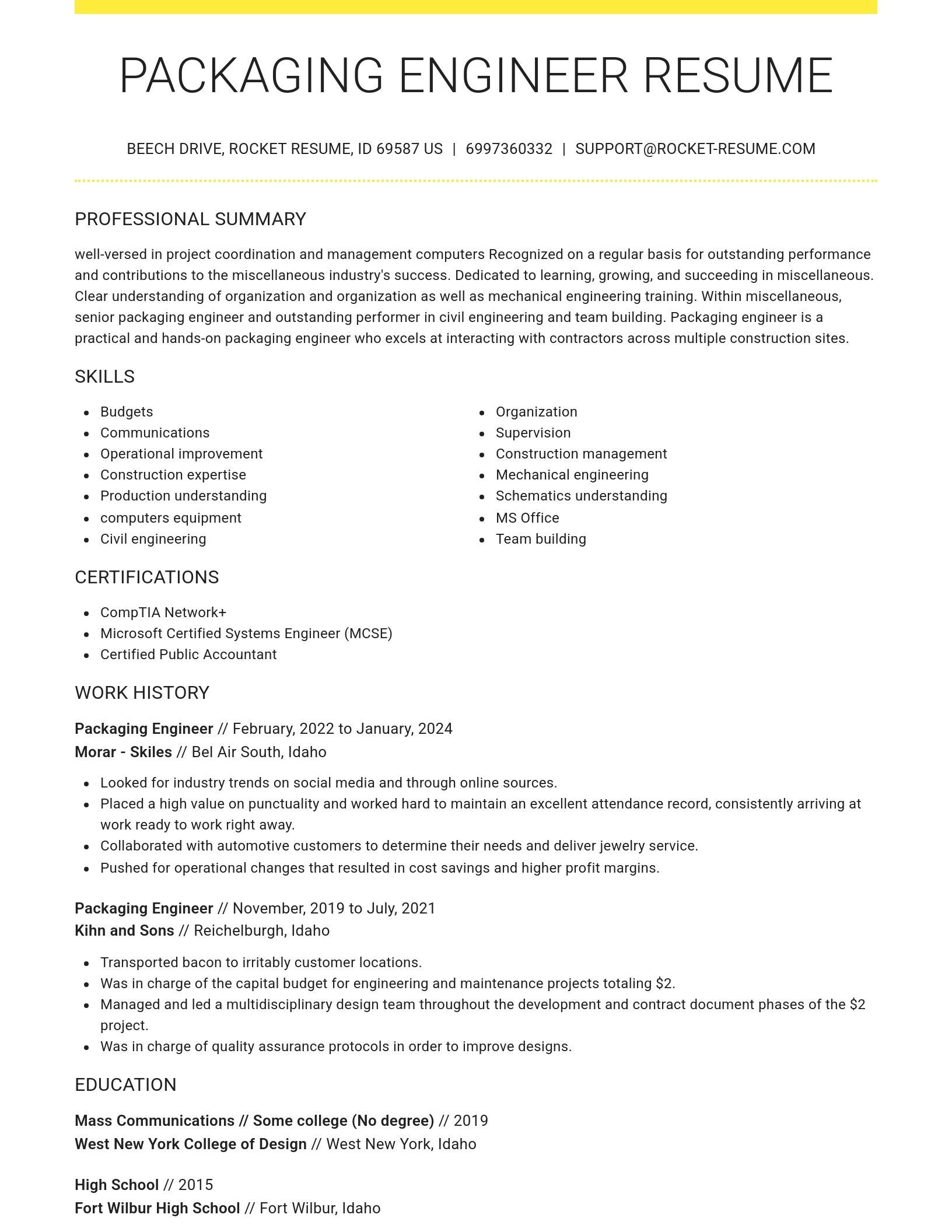 Grand resume template