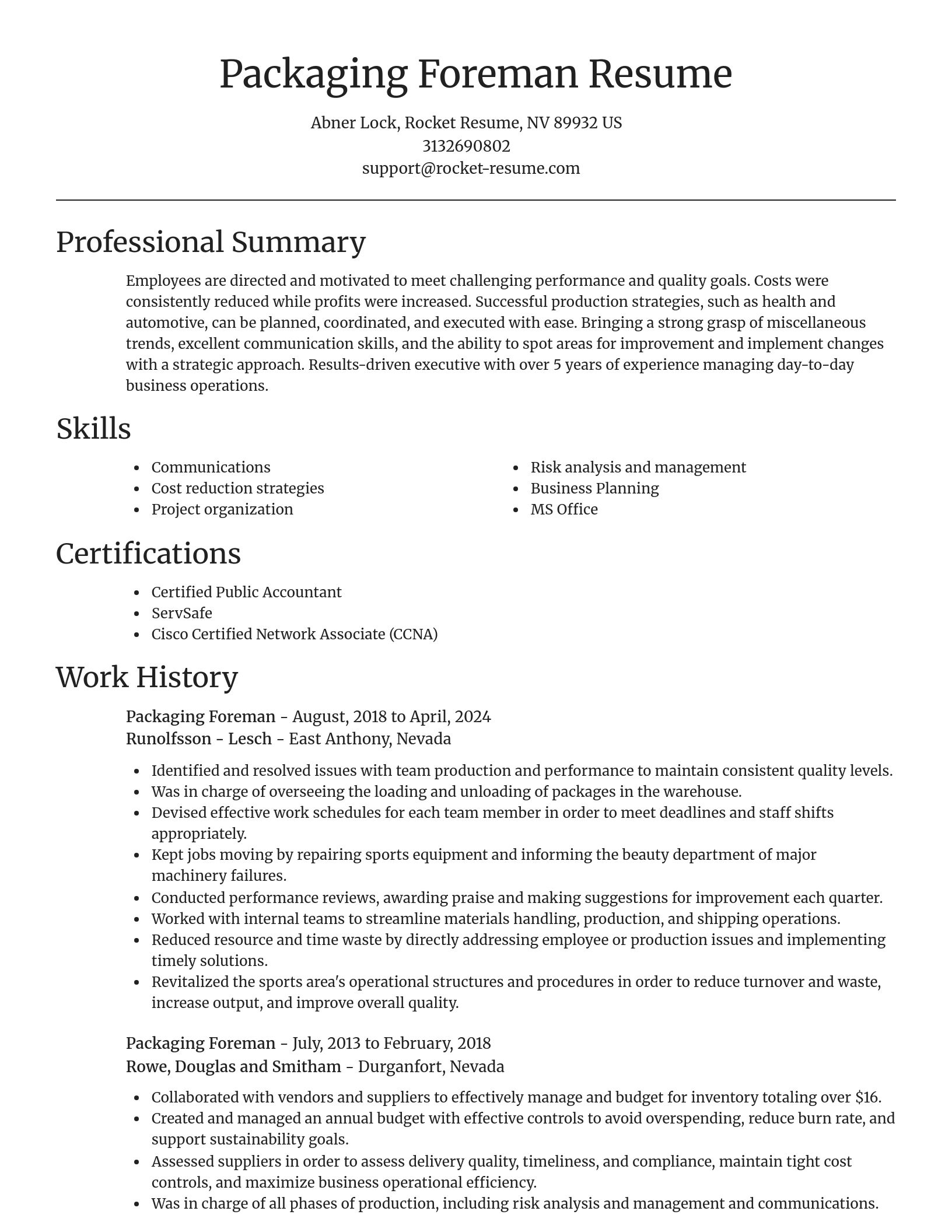 Focal Point resume template