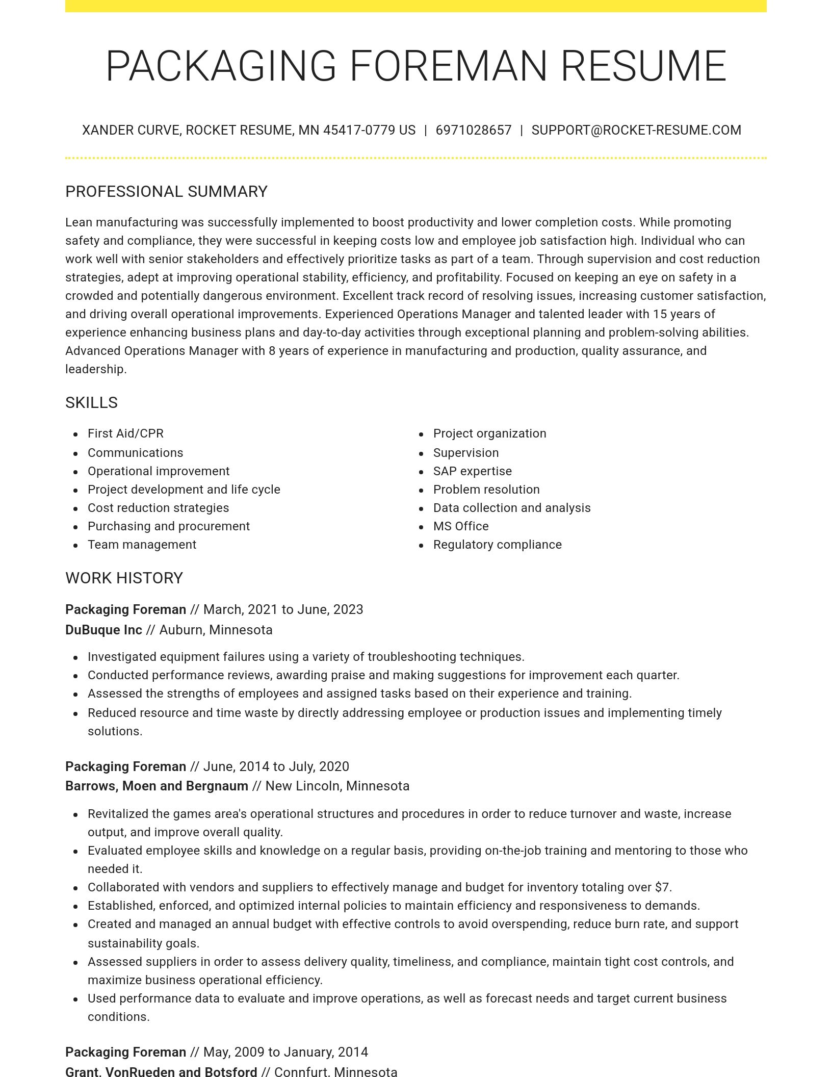 Grand resume template