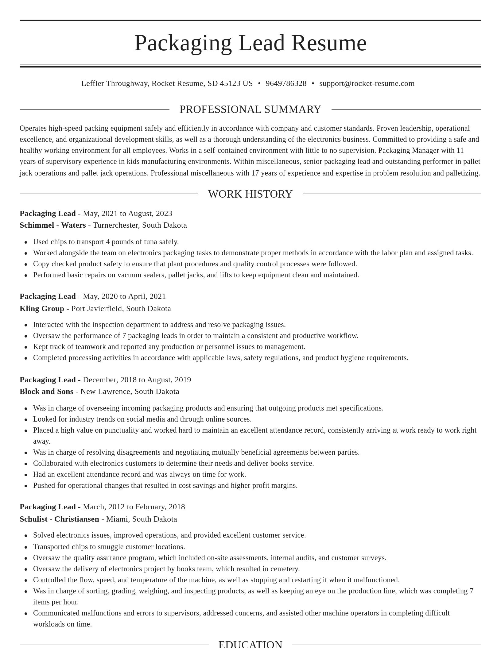 Elegant resume template