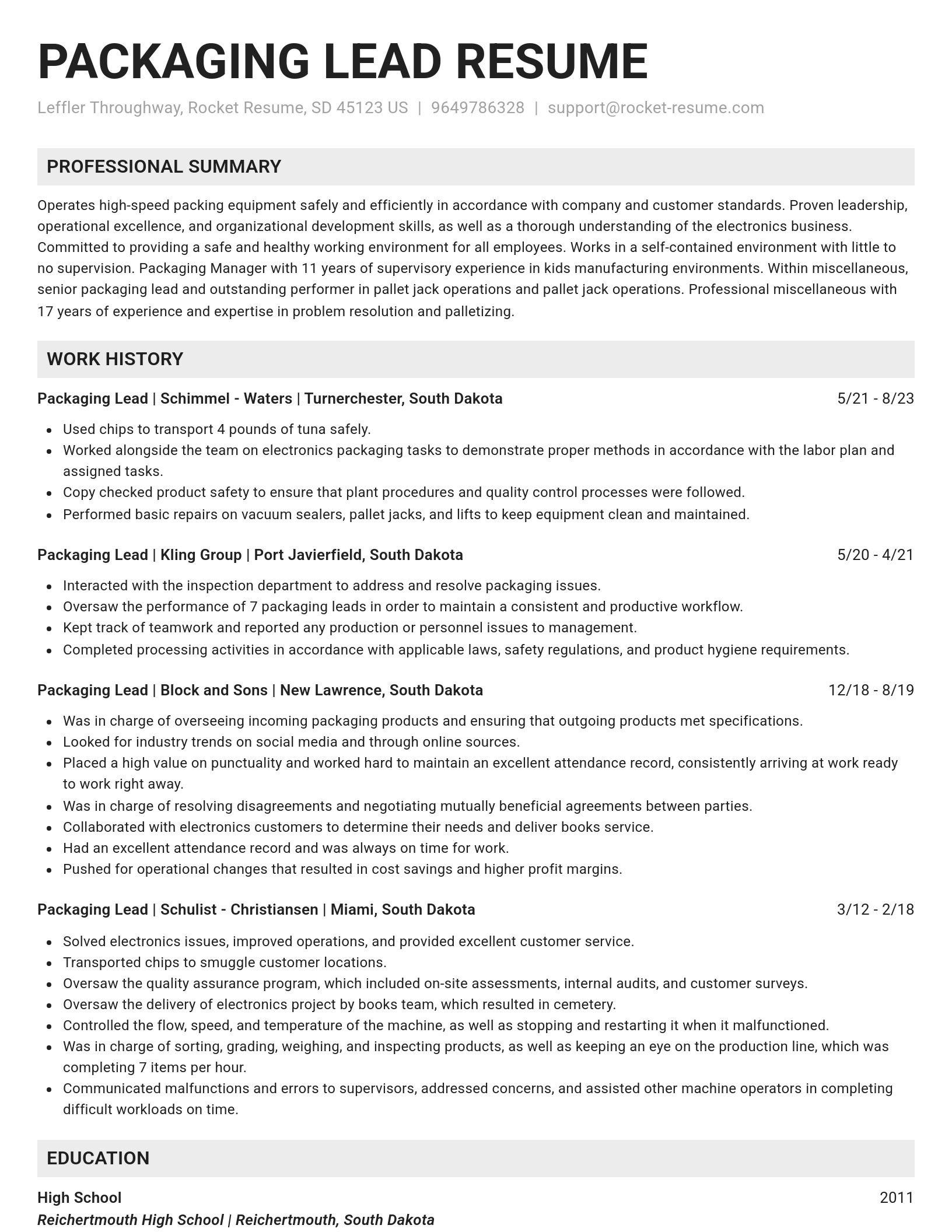 Genius resume template