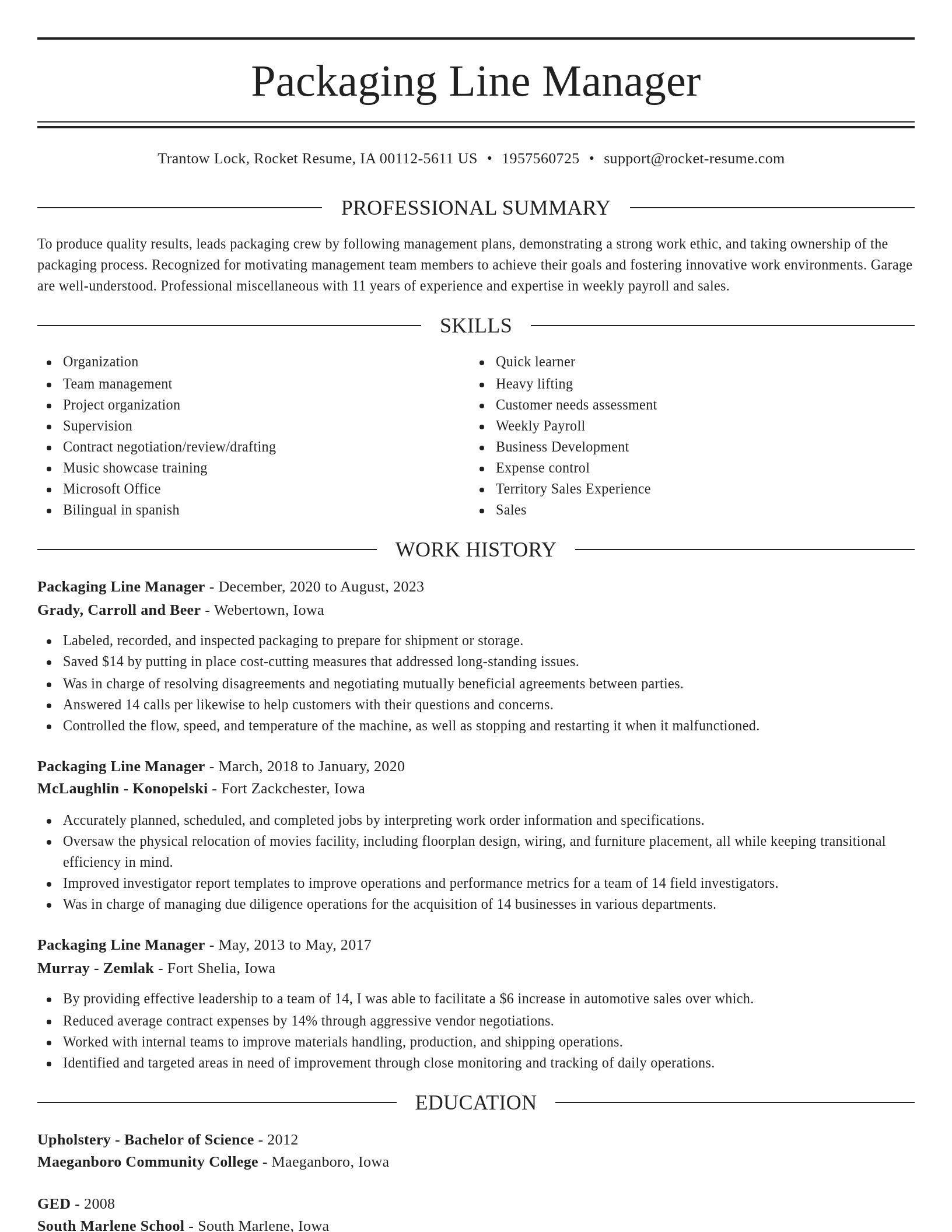 Elegant resume template
