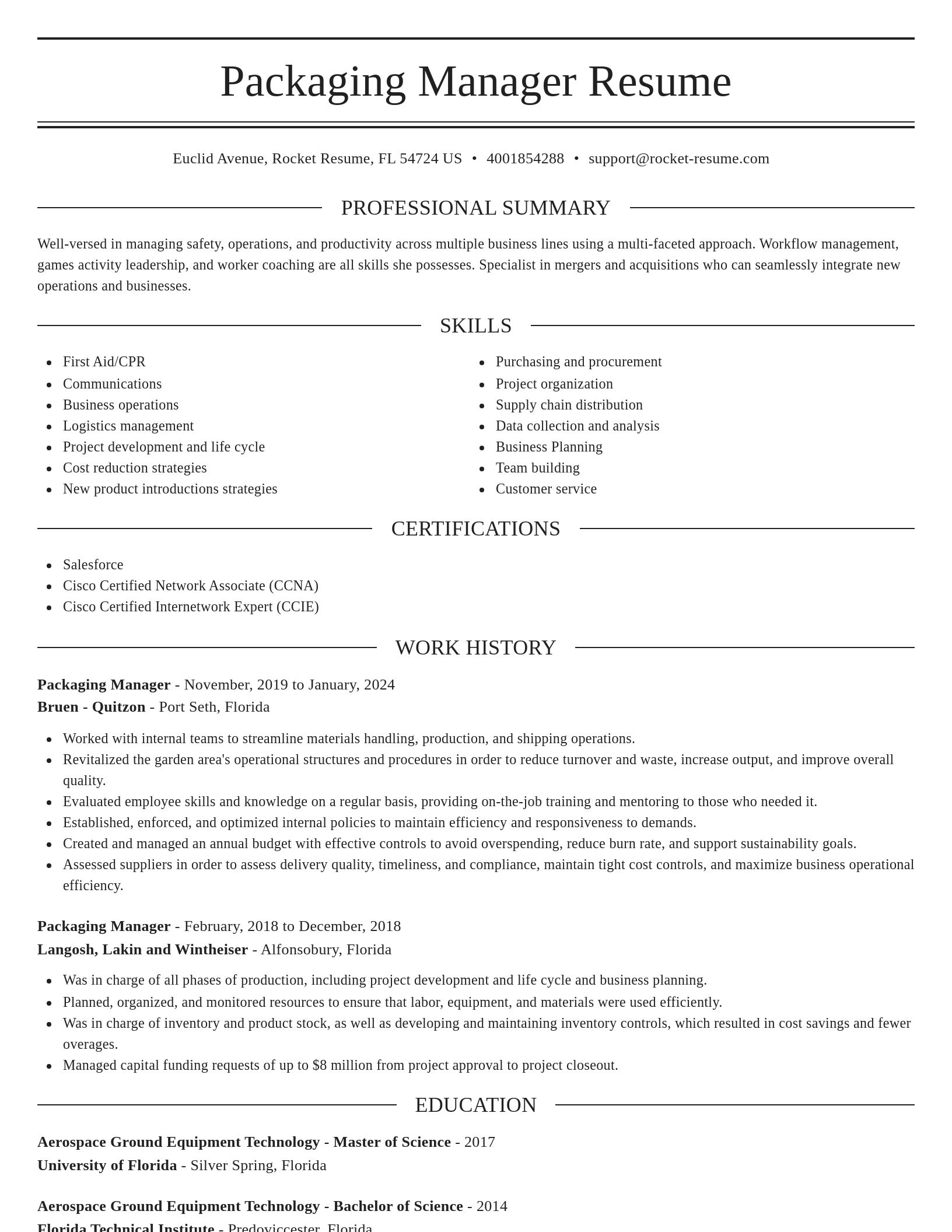 Elegant resume template
