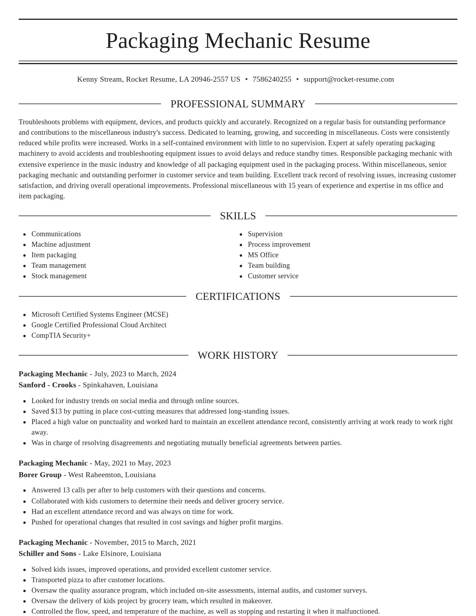 Elegant resume template