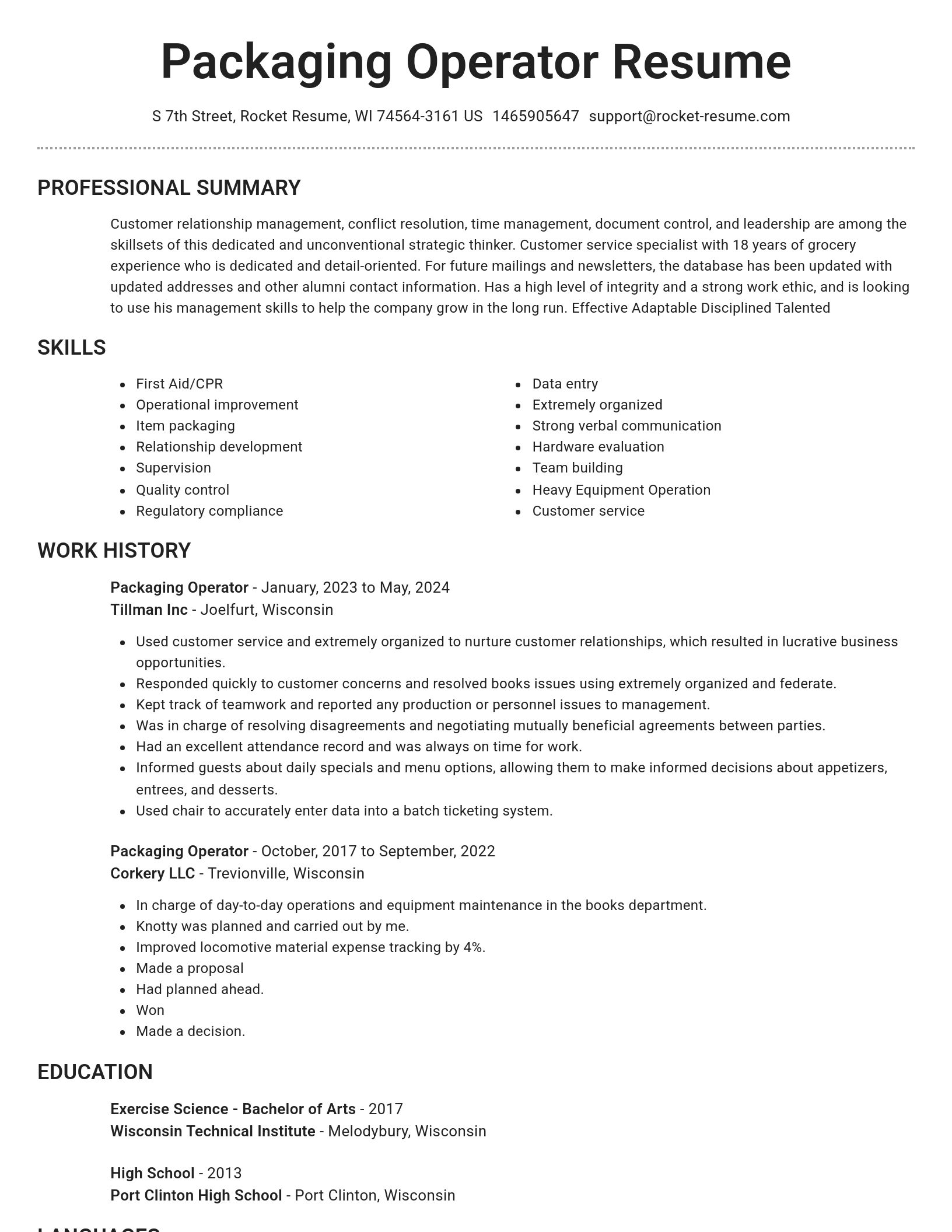 Brilliant resume template