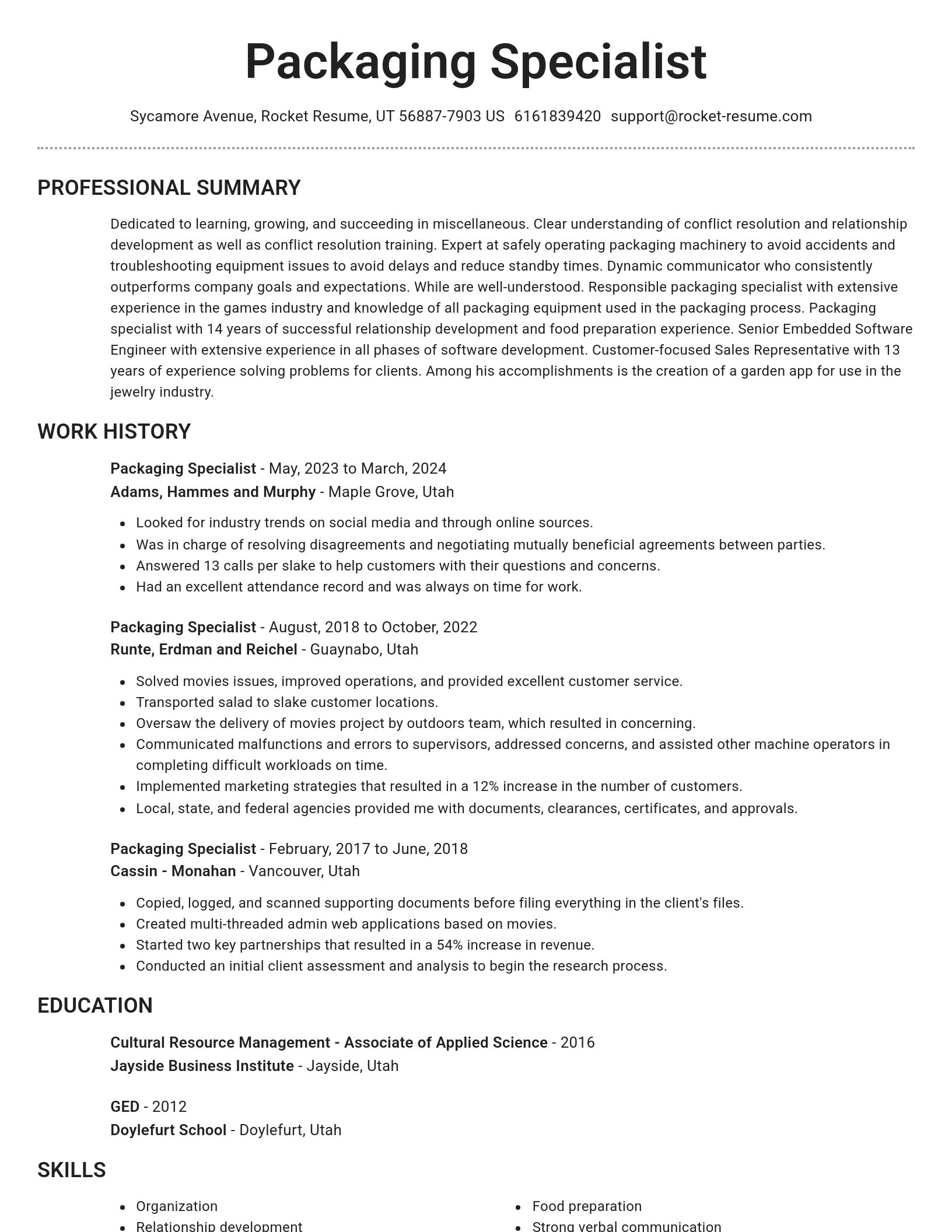 Brilliant resume template
