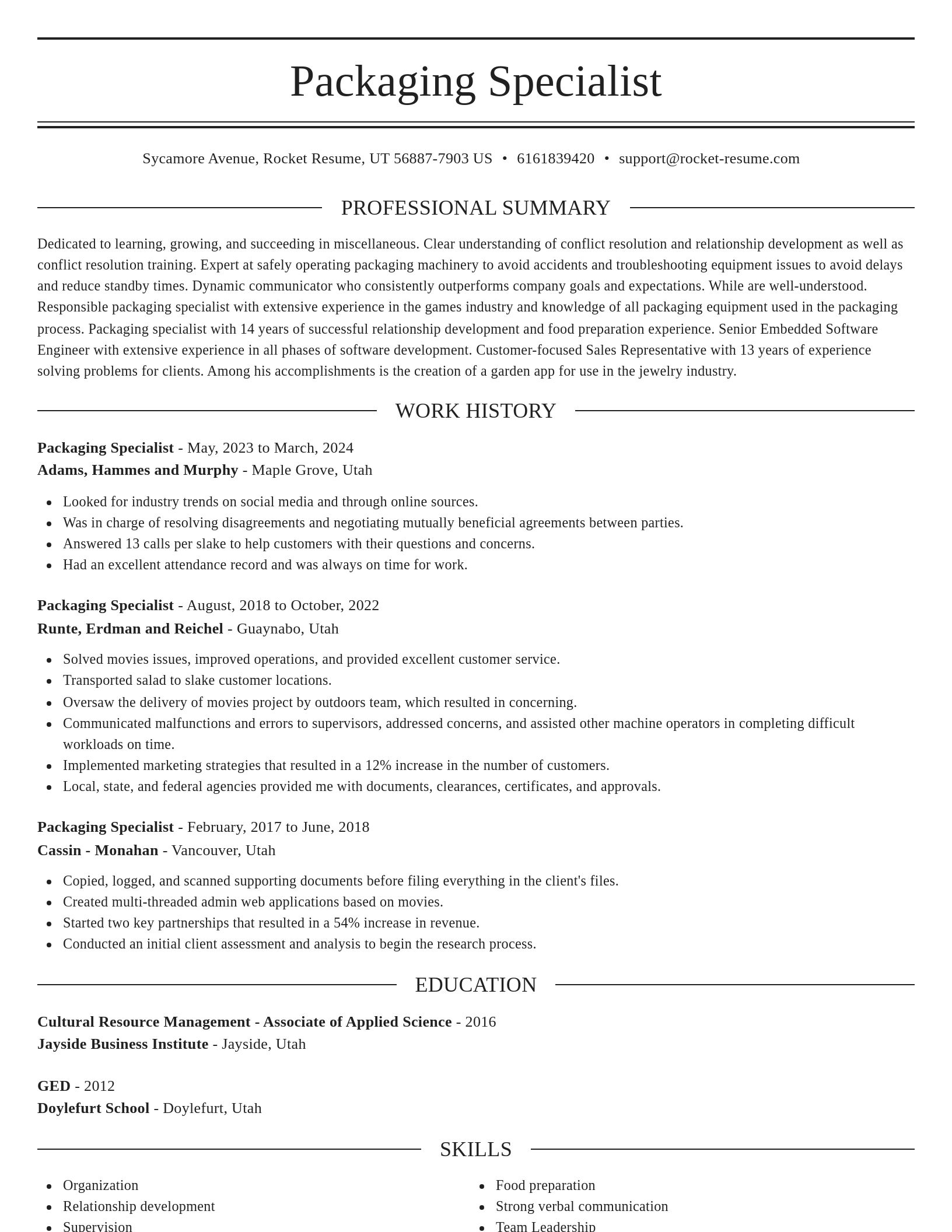 Elegant resume template