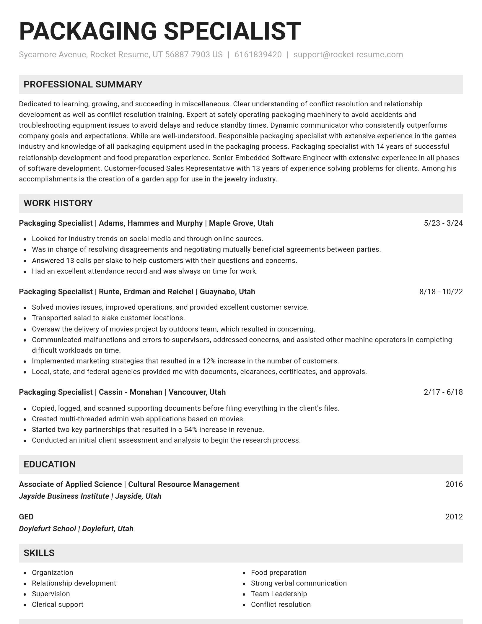Genius resume template