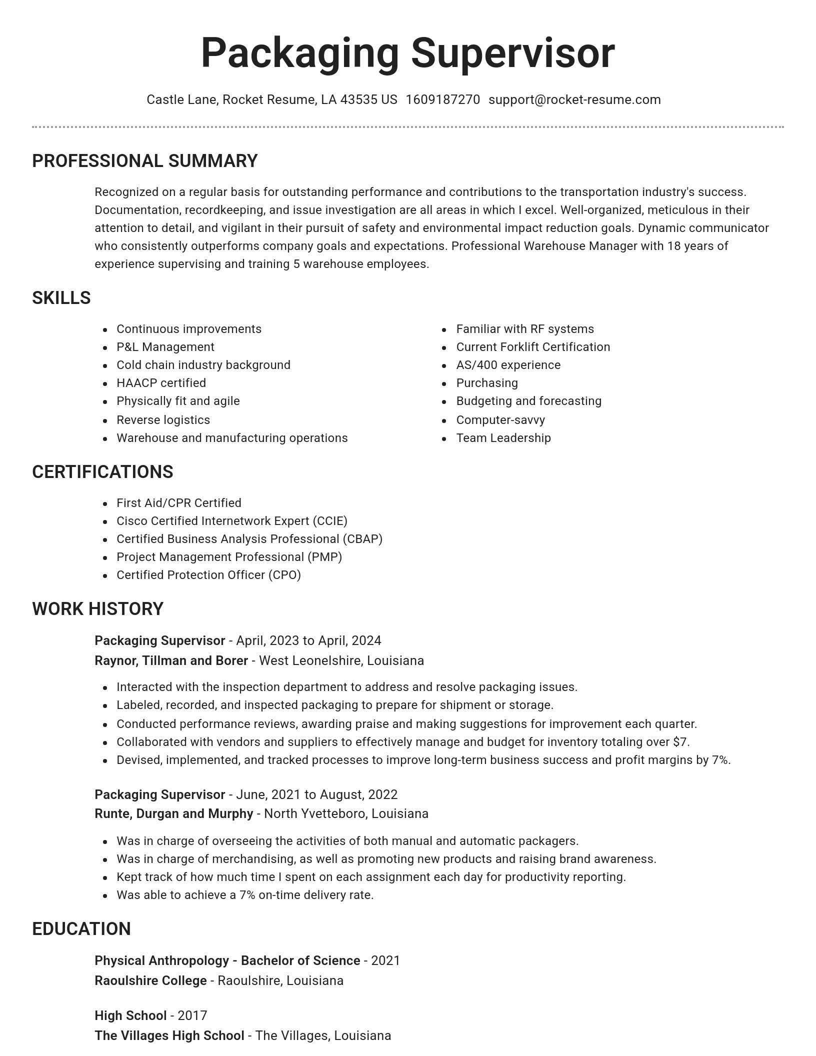 Brilliant resume template
