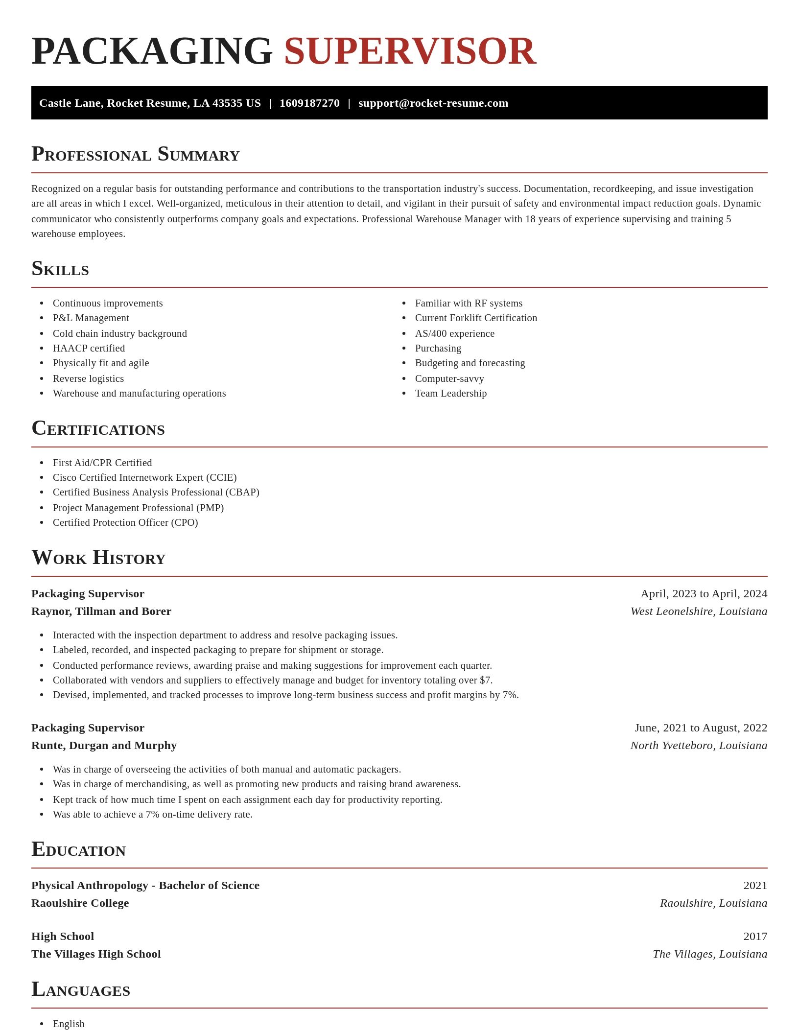 Exquisite resume template