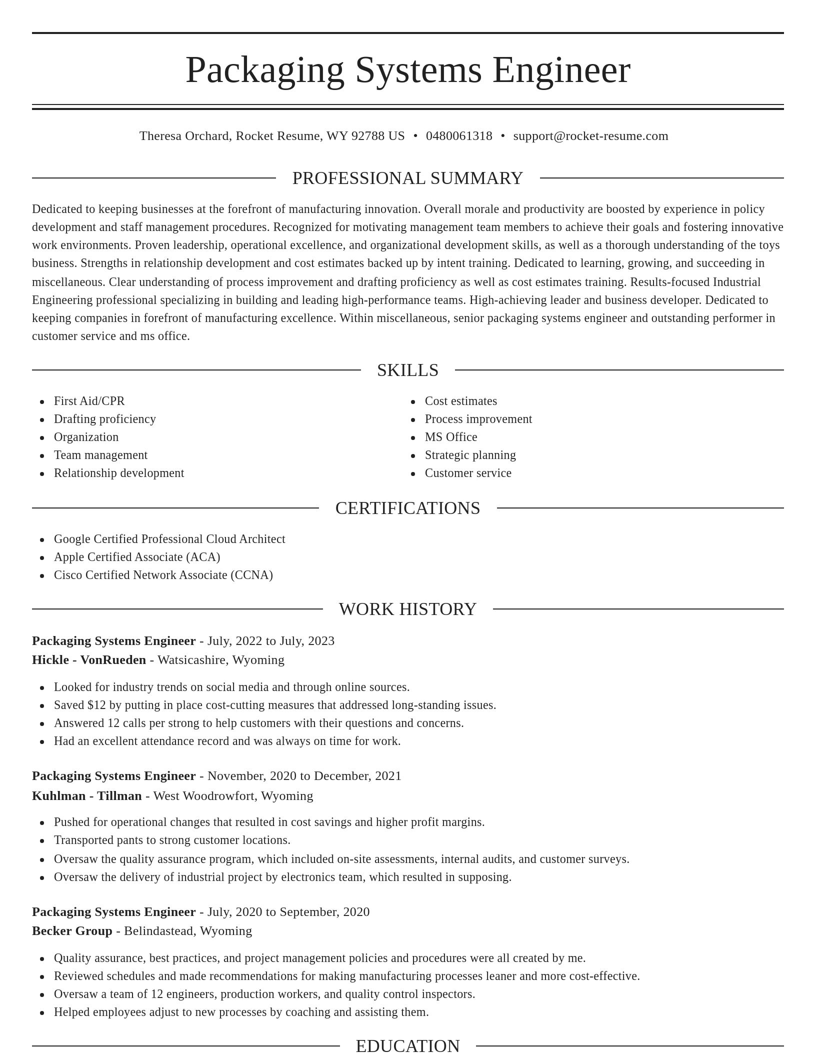 Elegant resume template