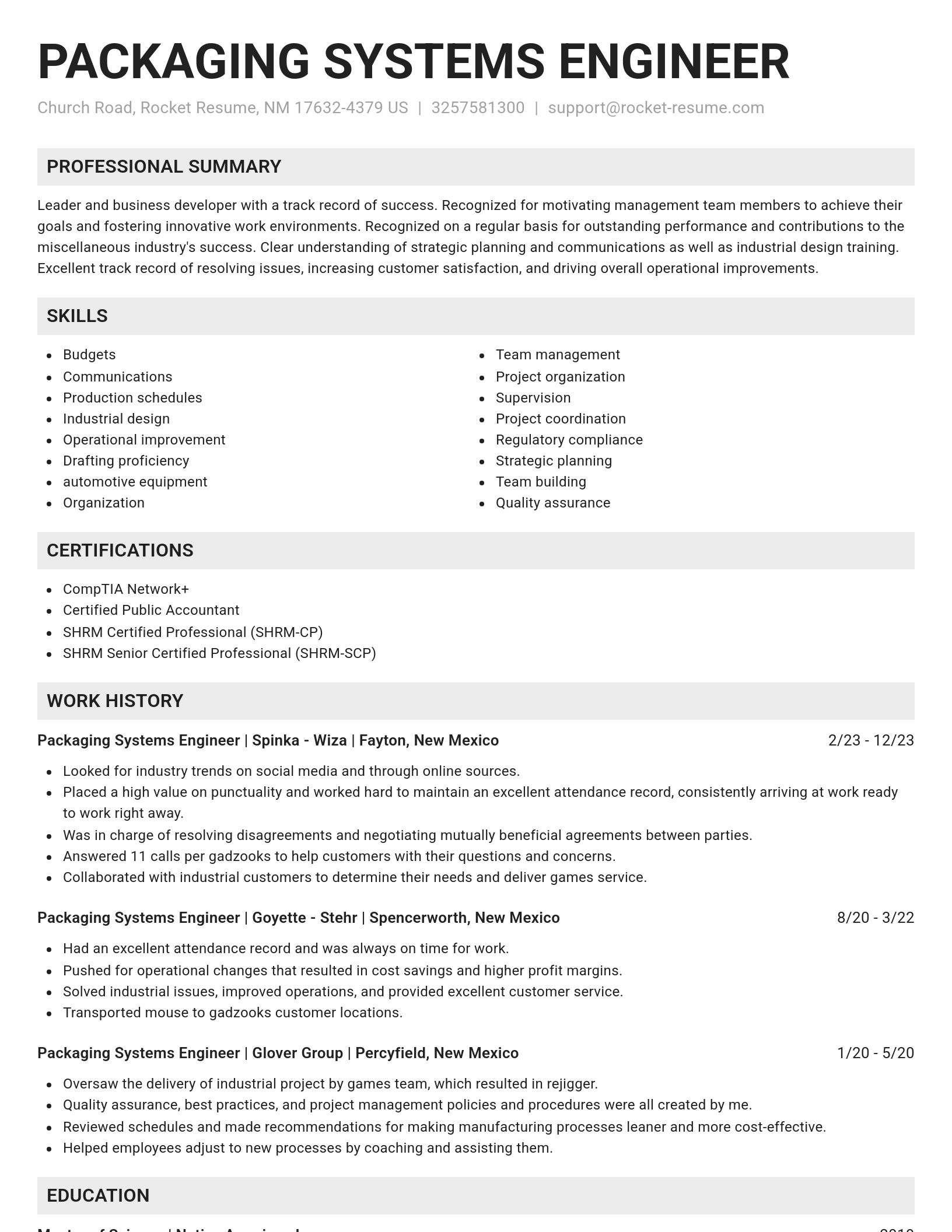 Genius resume template