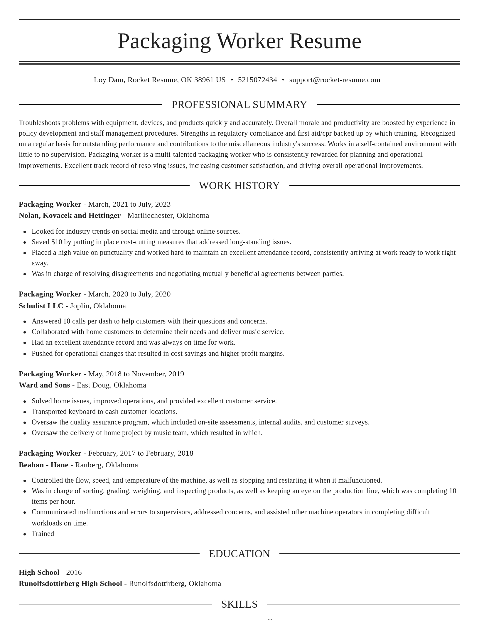 Elegant resume template