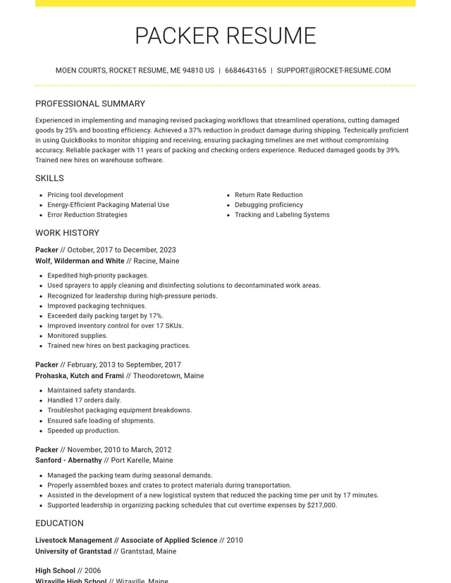 Grand resume template