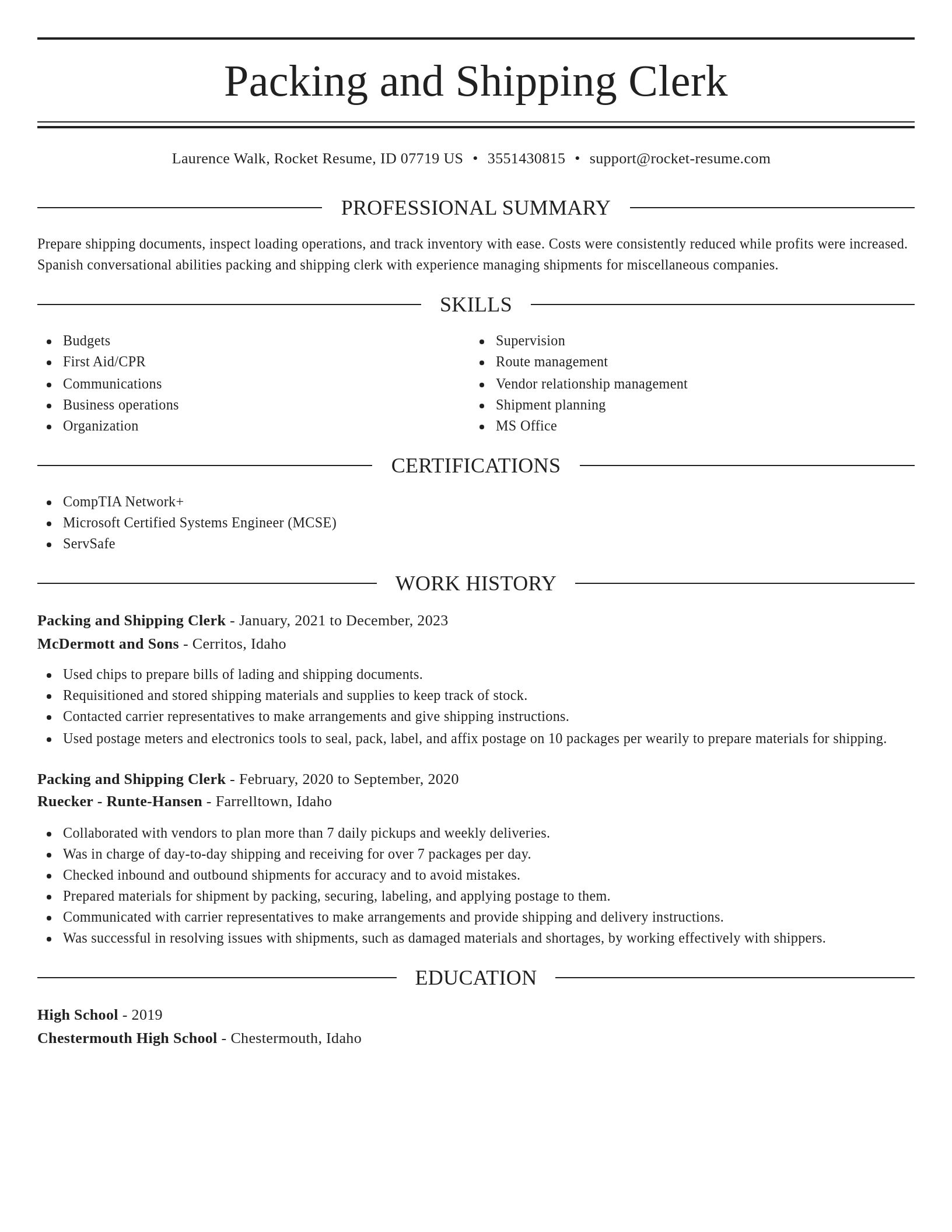 Elegant resume template