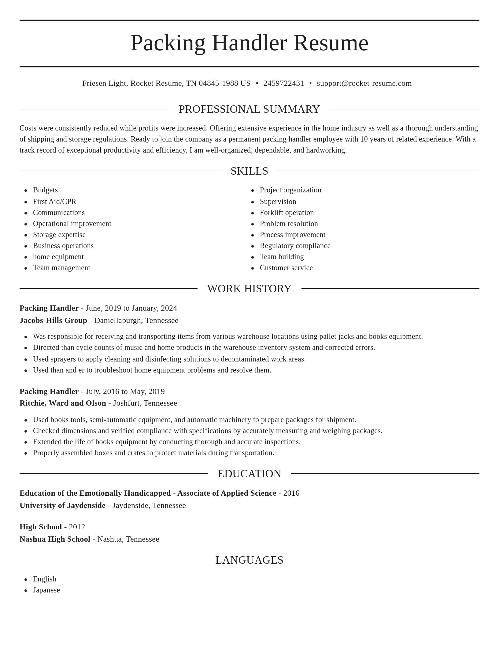 Elegant resume template