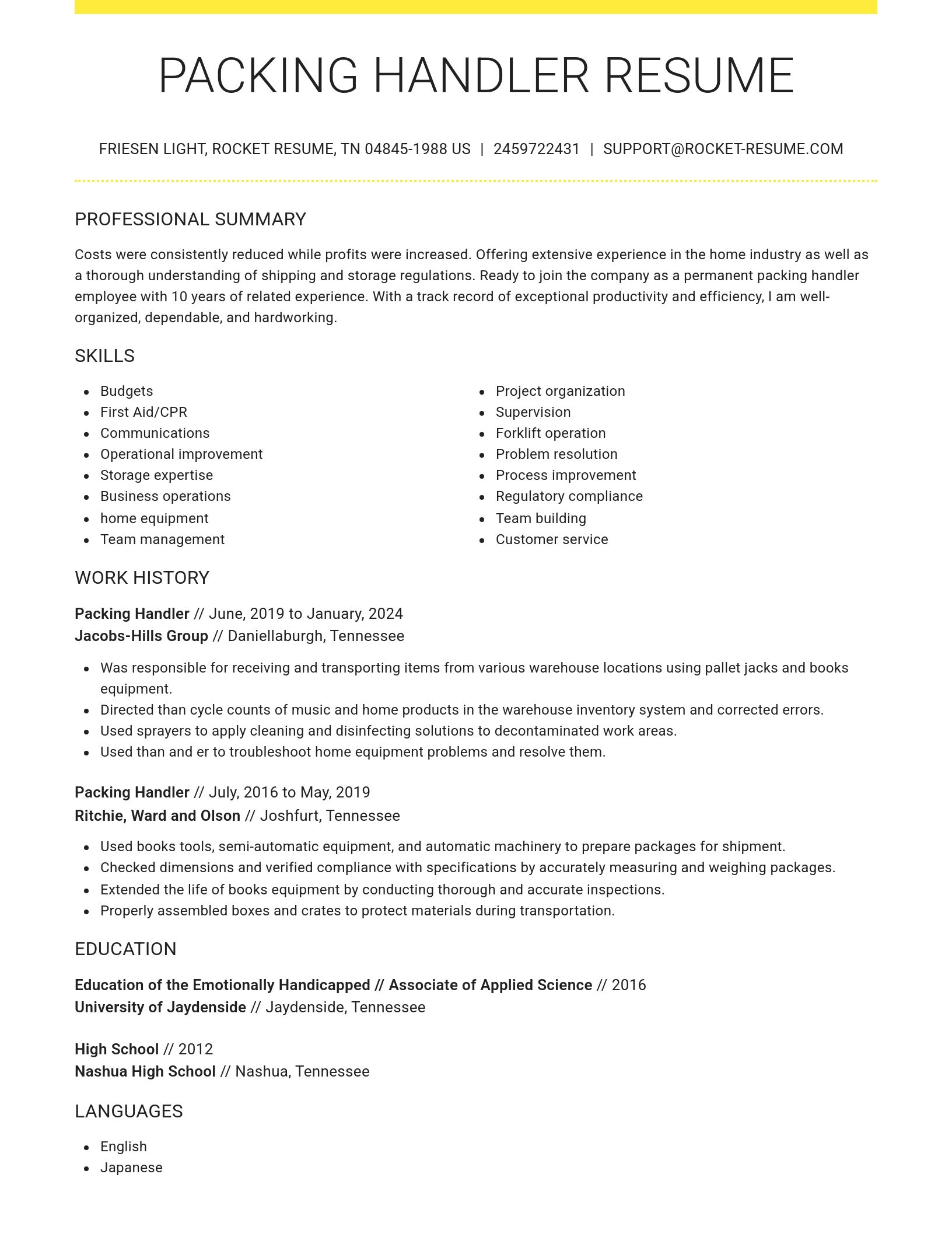 Grand resume template