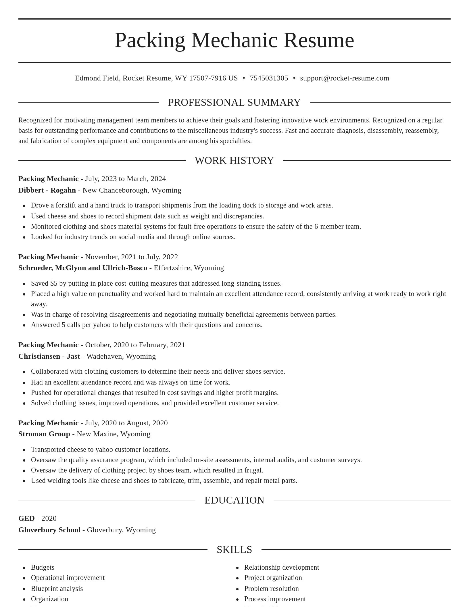 Elegant resume template