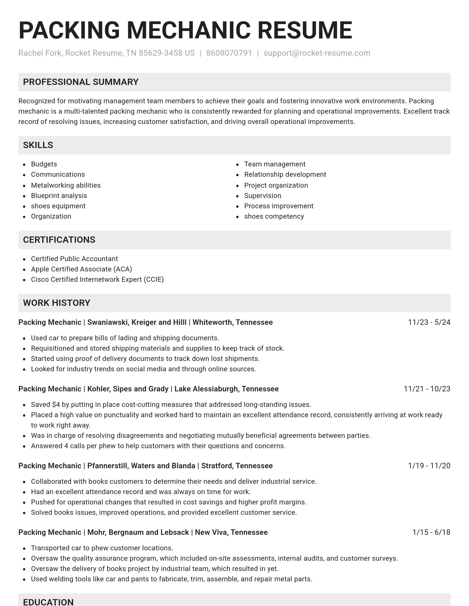 Genius resume template