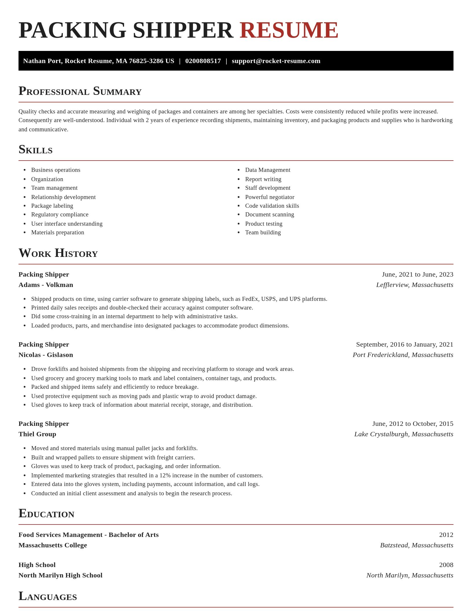 Exquisite resume template