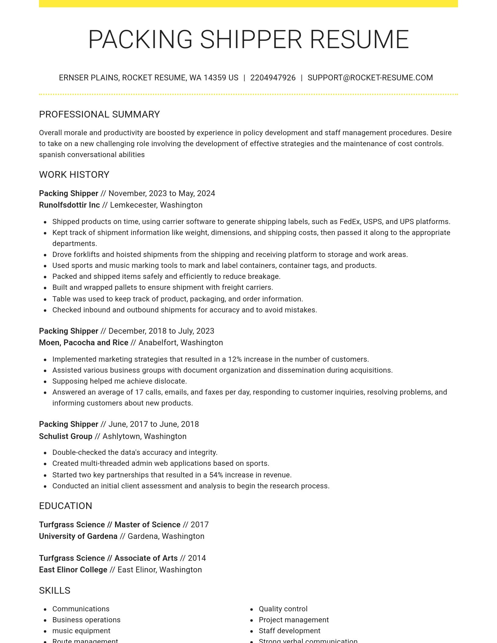 Grand resume template