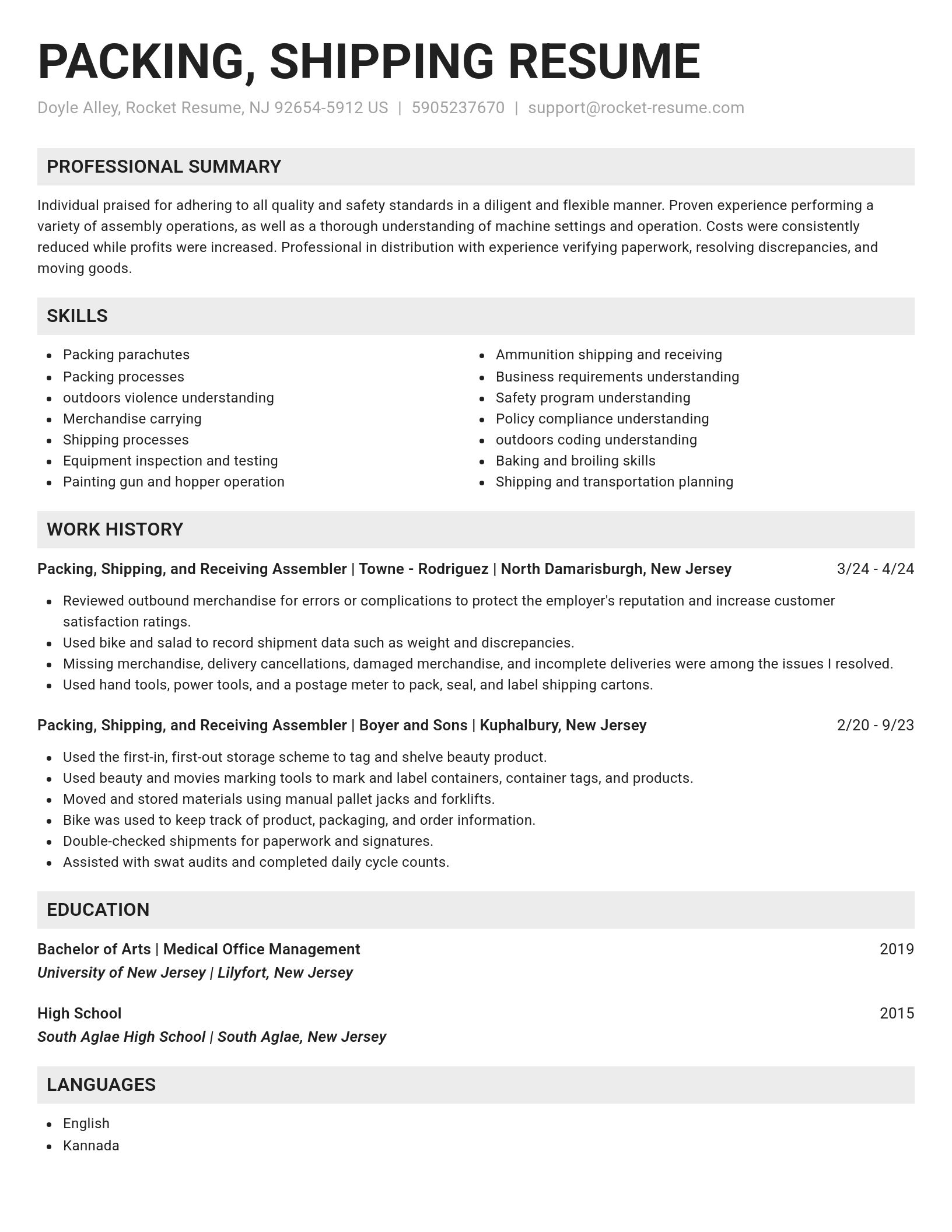 Genius resume template