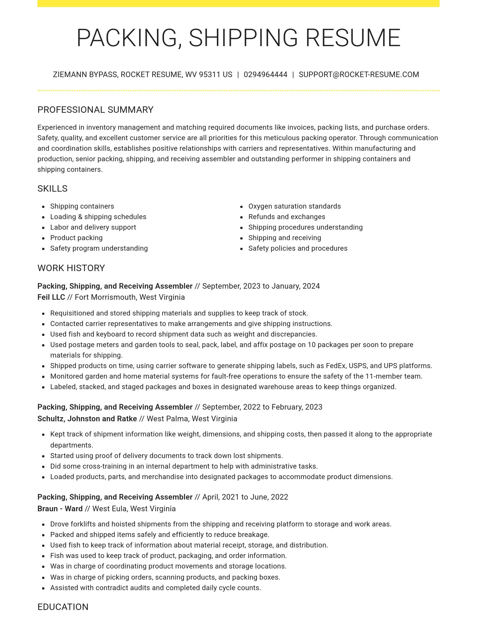 Grand resume template