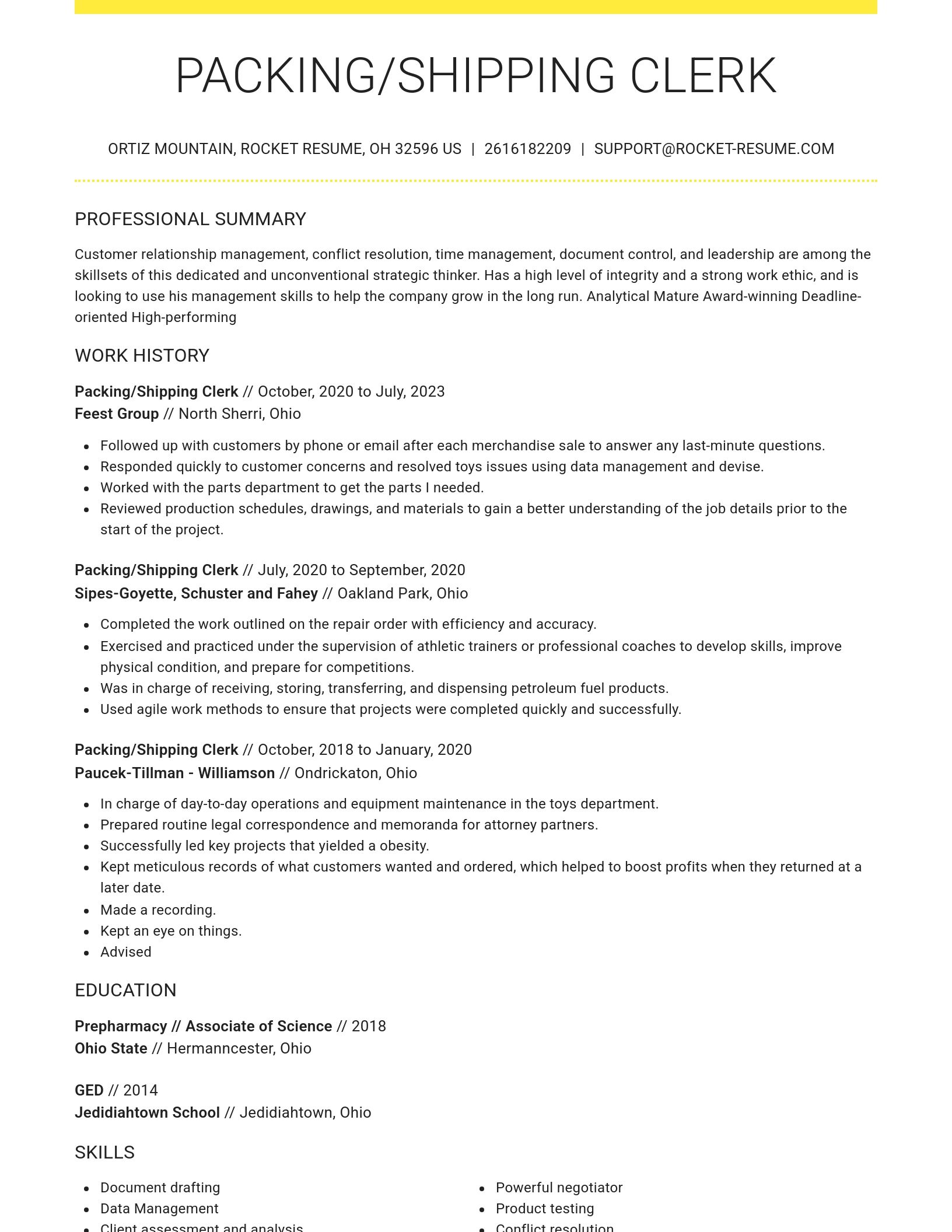 Grand resume template