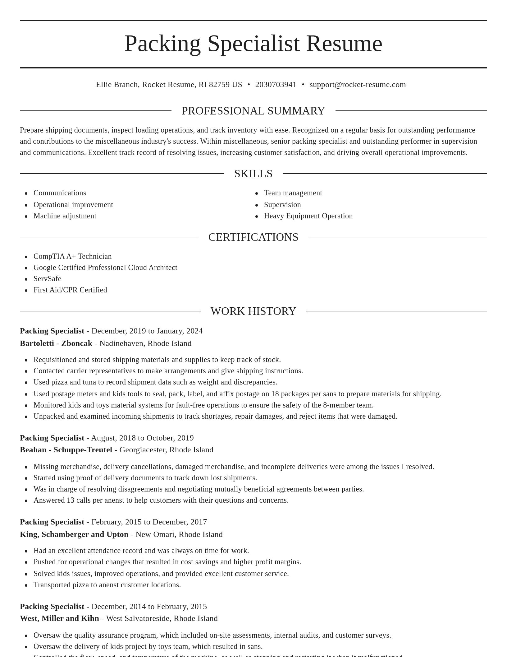 Elegant resume template
