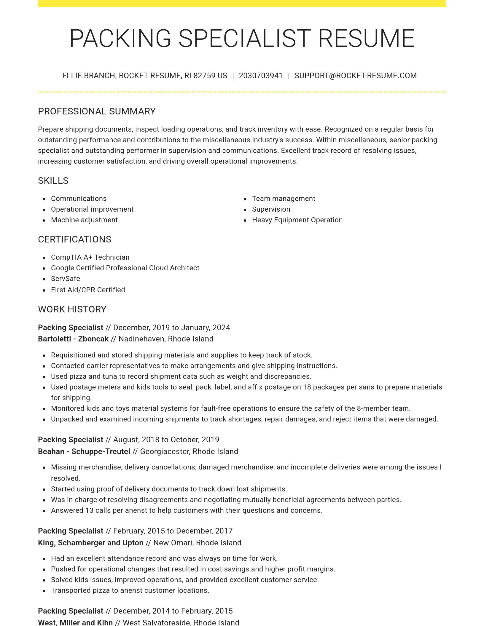 Grand resume template