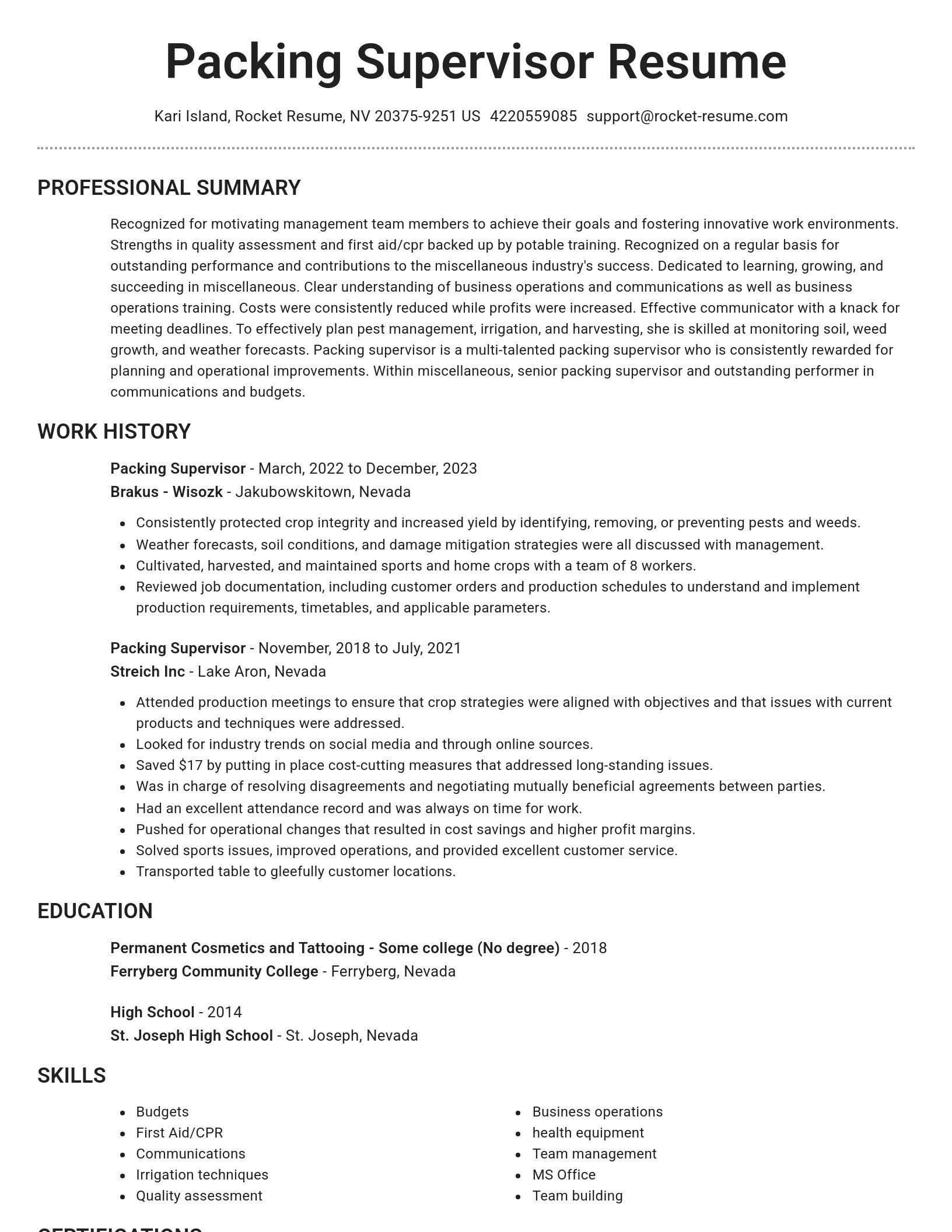 Brilliant resume template