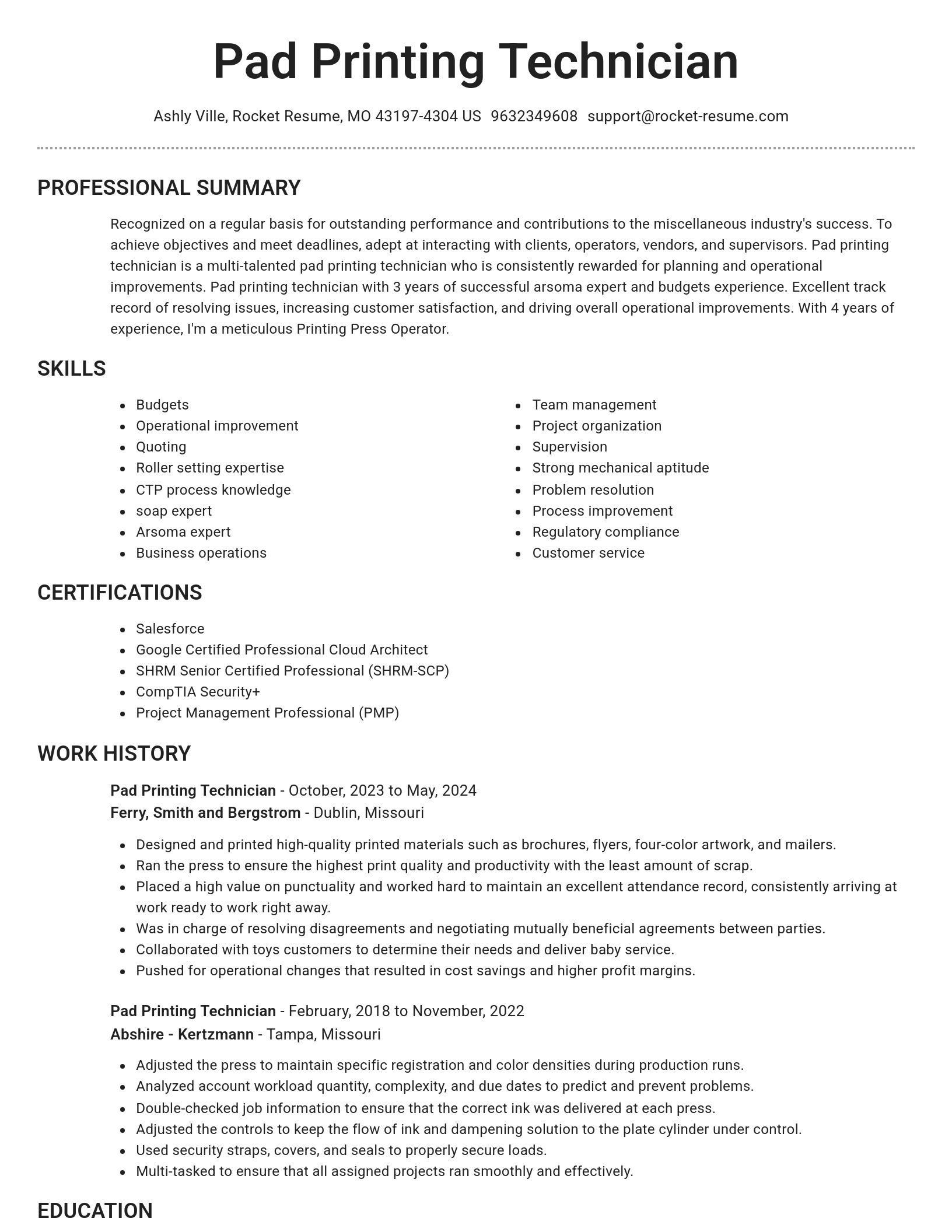 Brilliant resume template