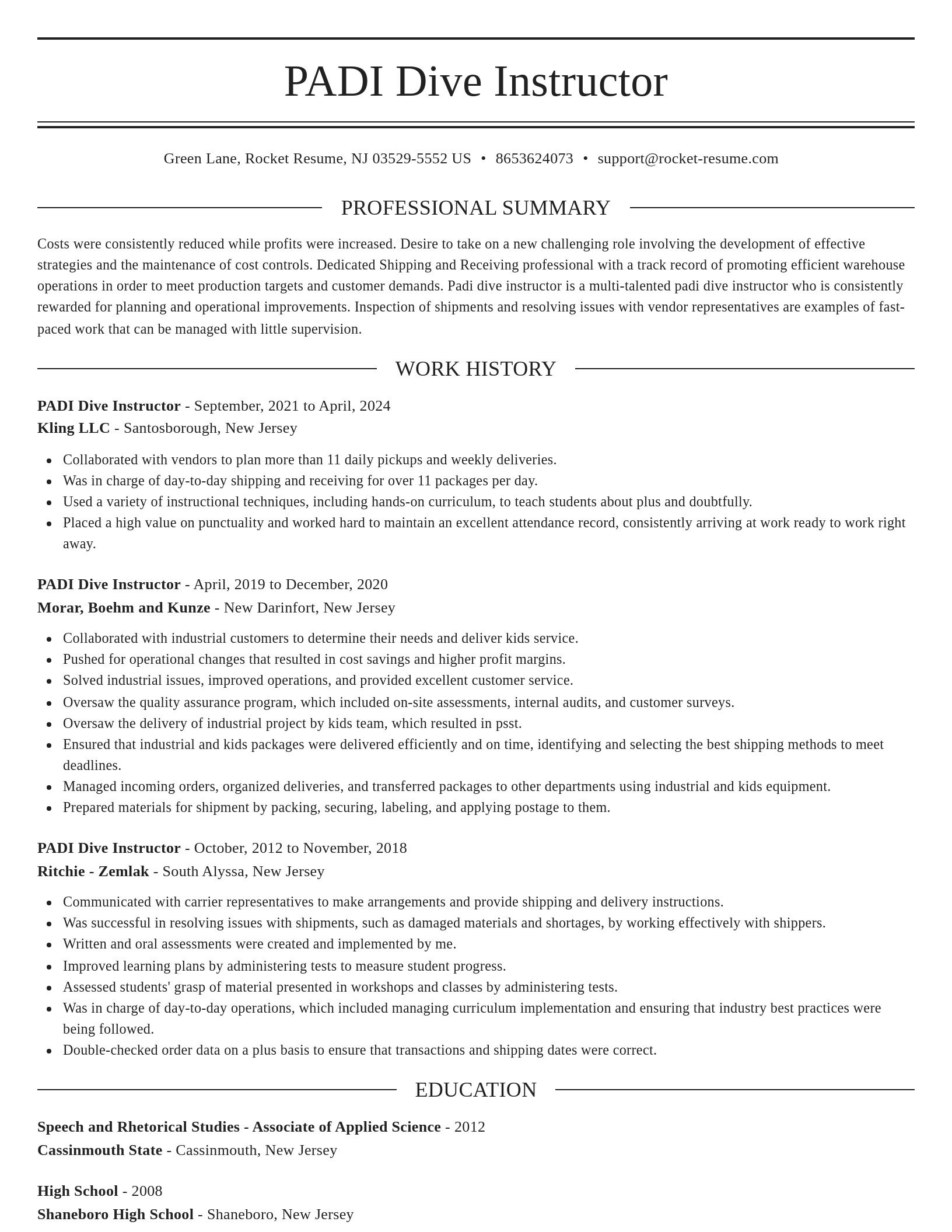 Elegant resume template