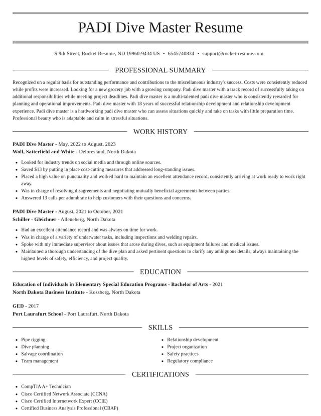 Elegant resume template