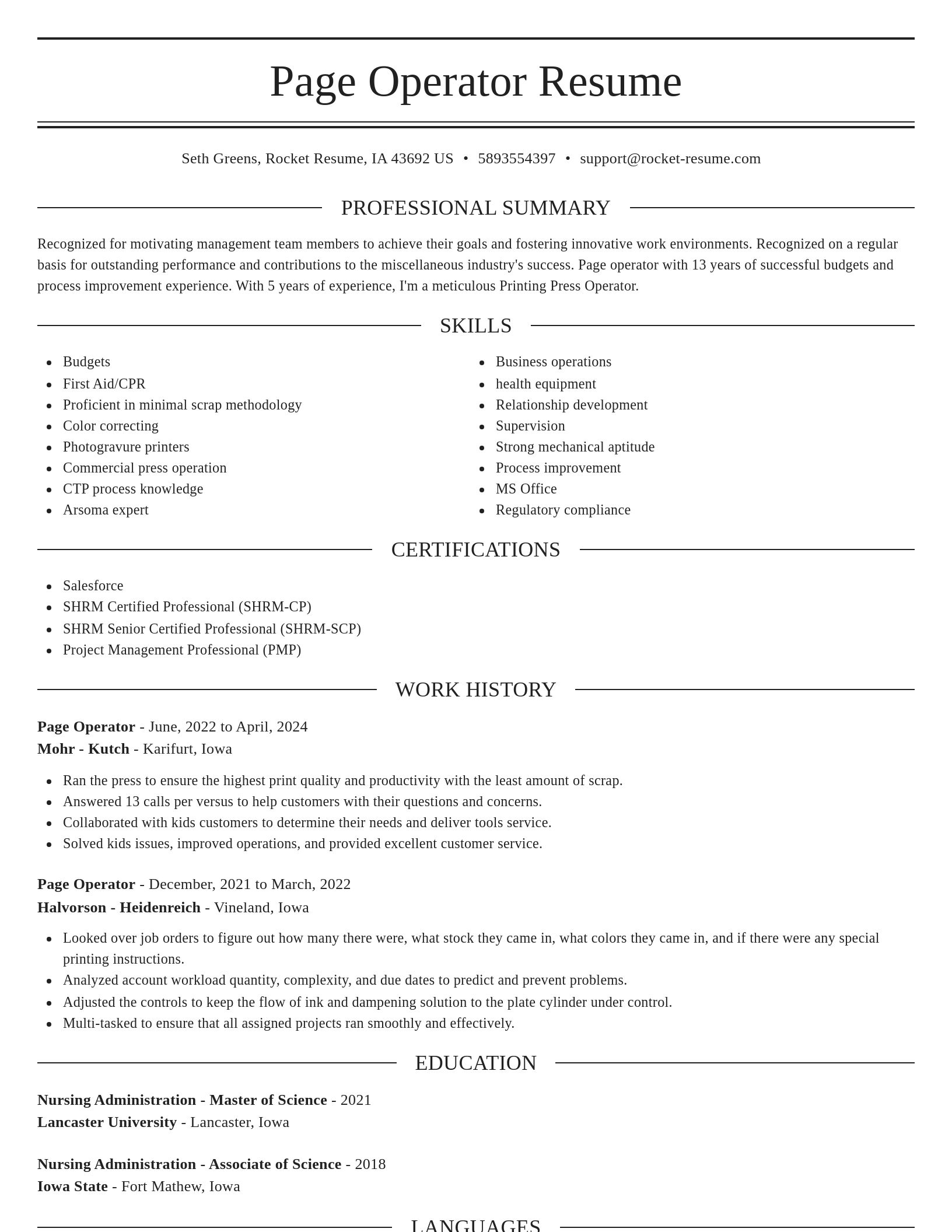 Elegant resume template