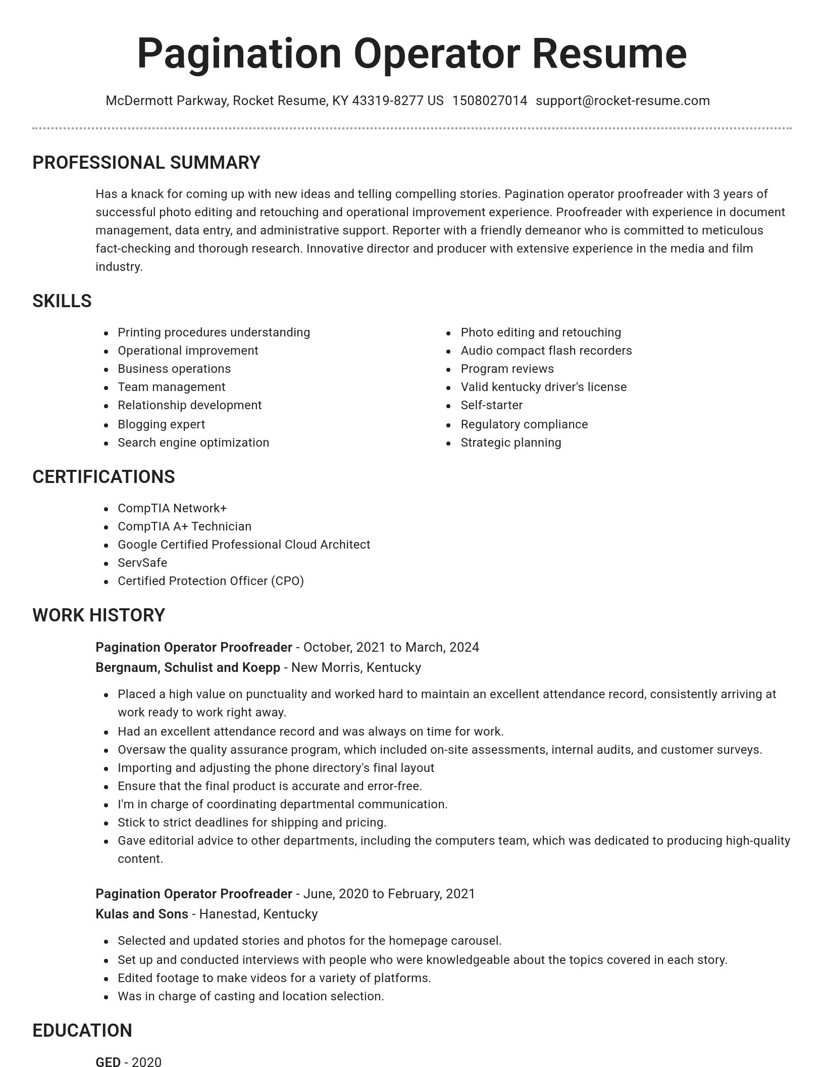 Brilliant resume template
