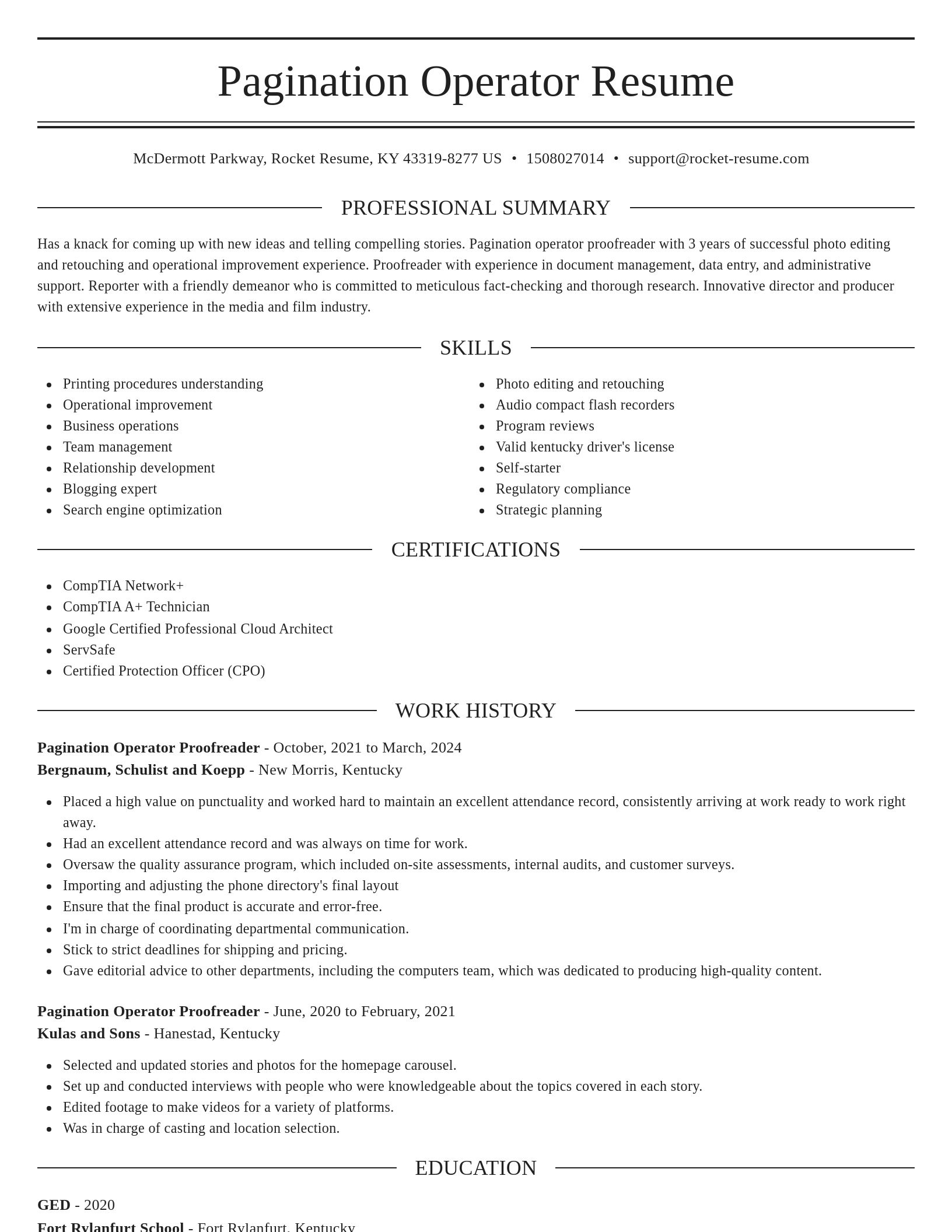 Elegant resume template