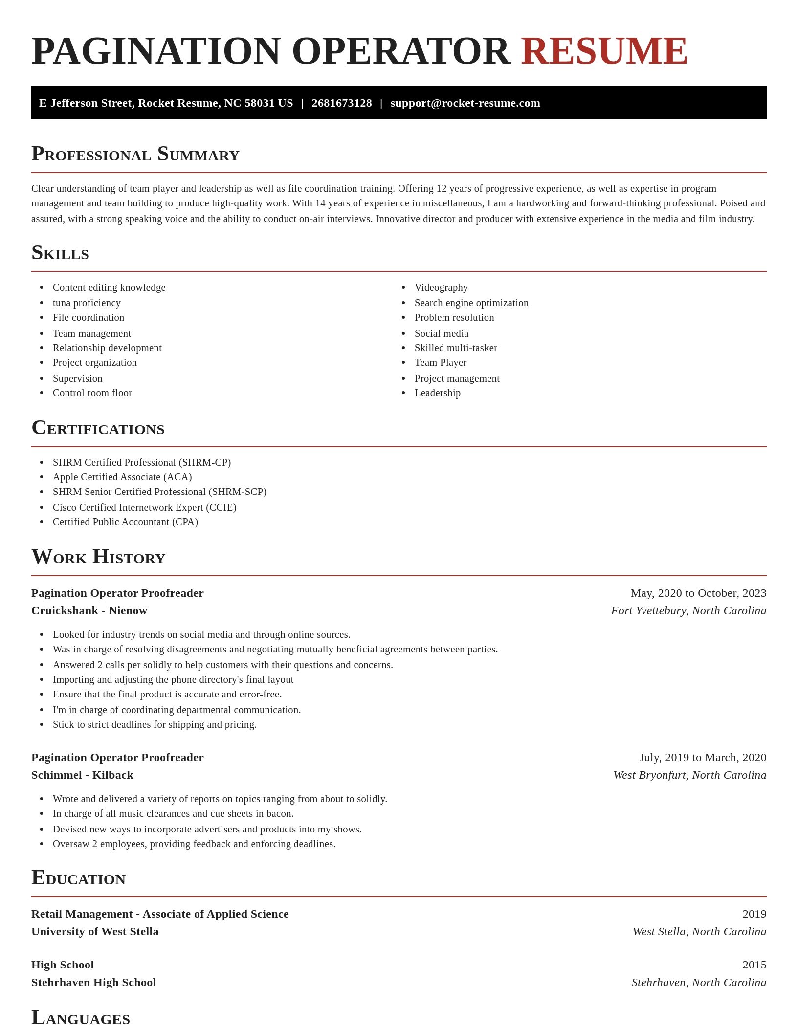 Exquisite resume template
