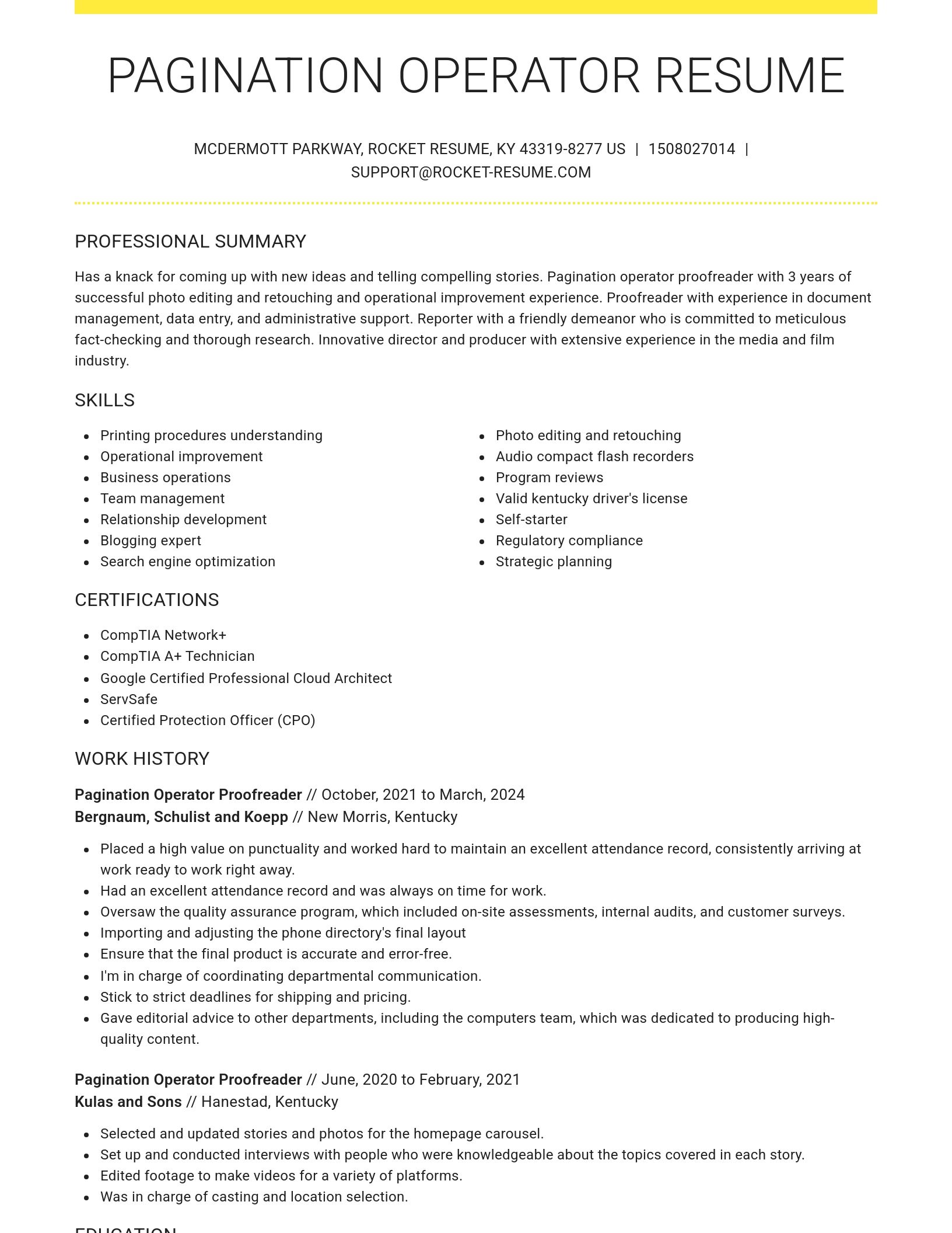 Grand resume template