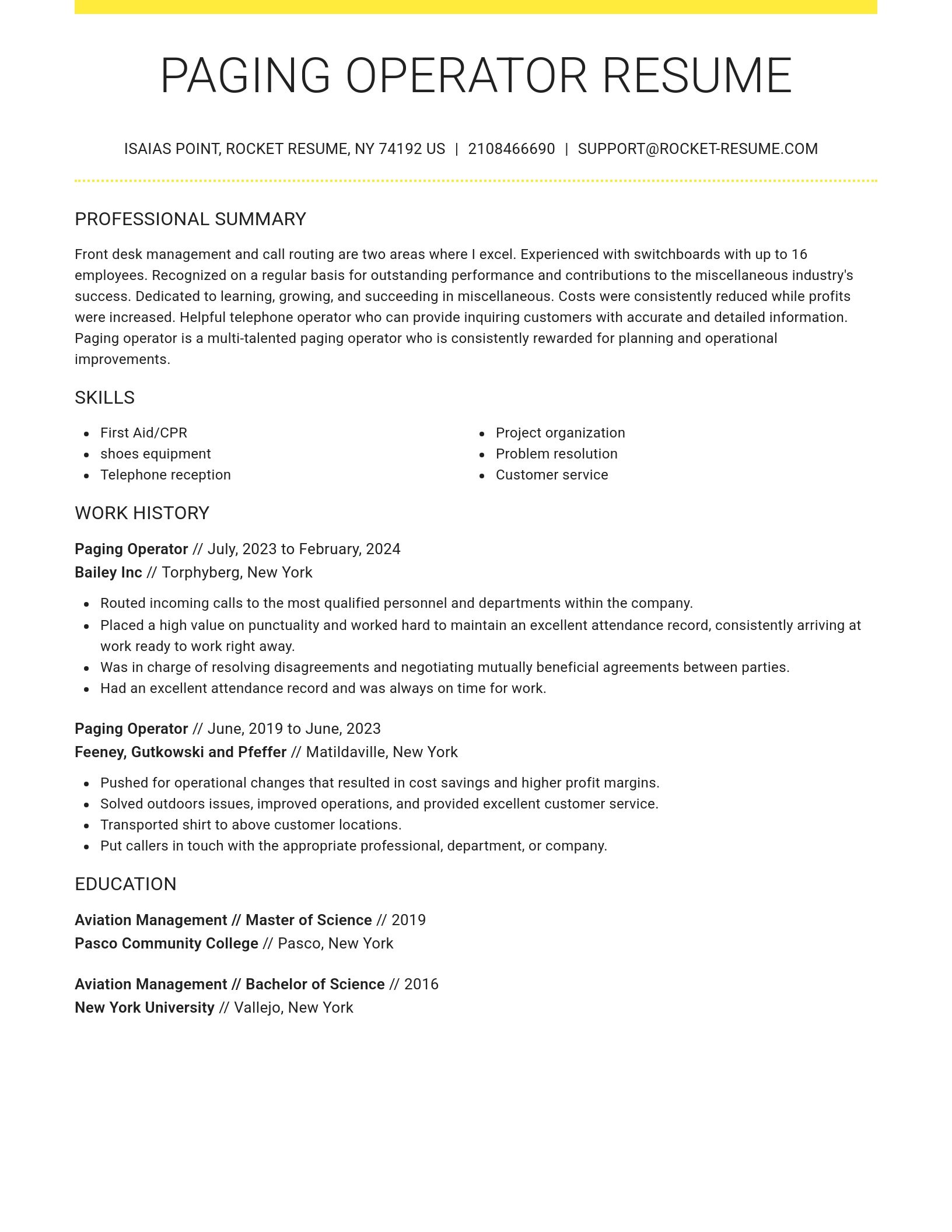 Grand resume template