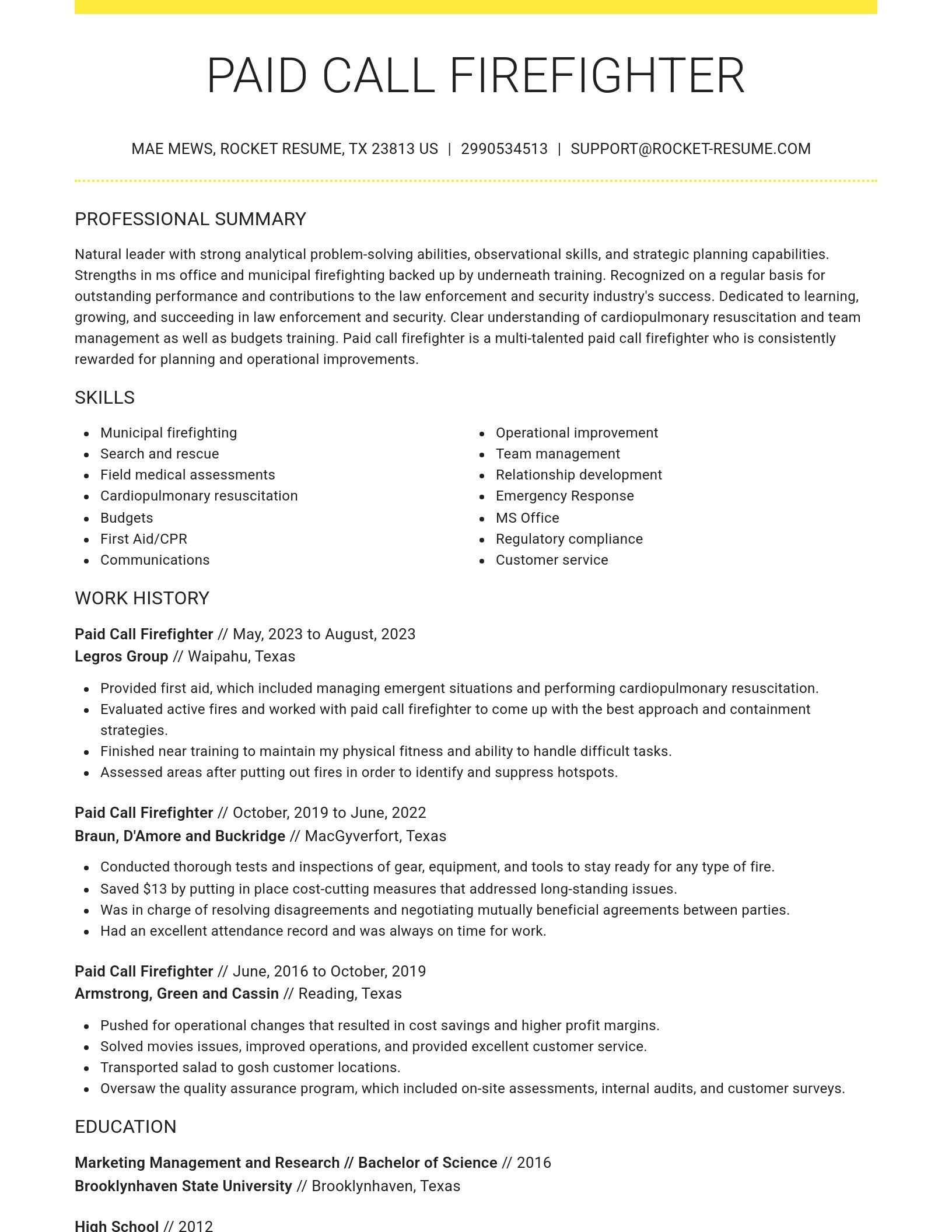 Grand resume template