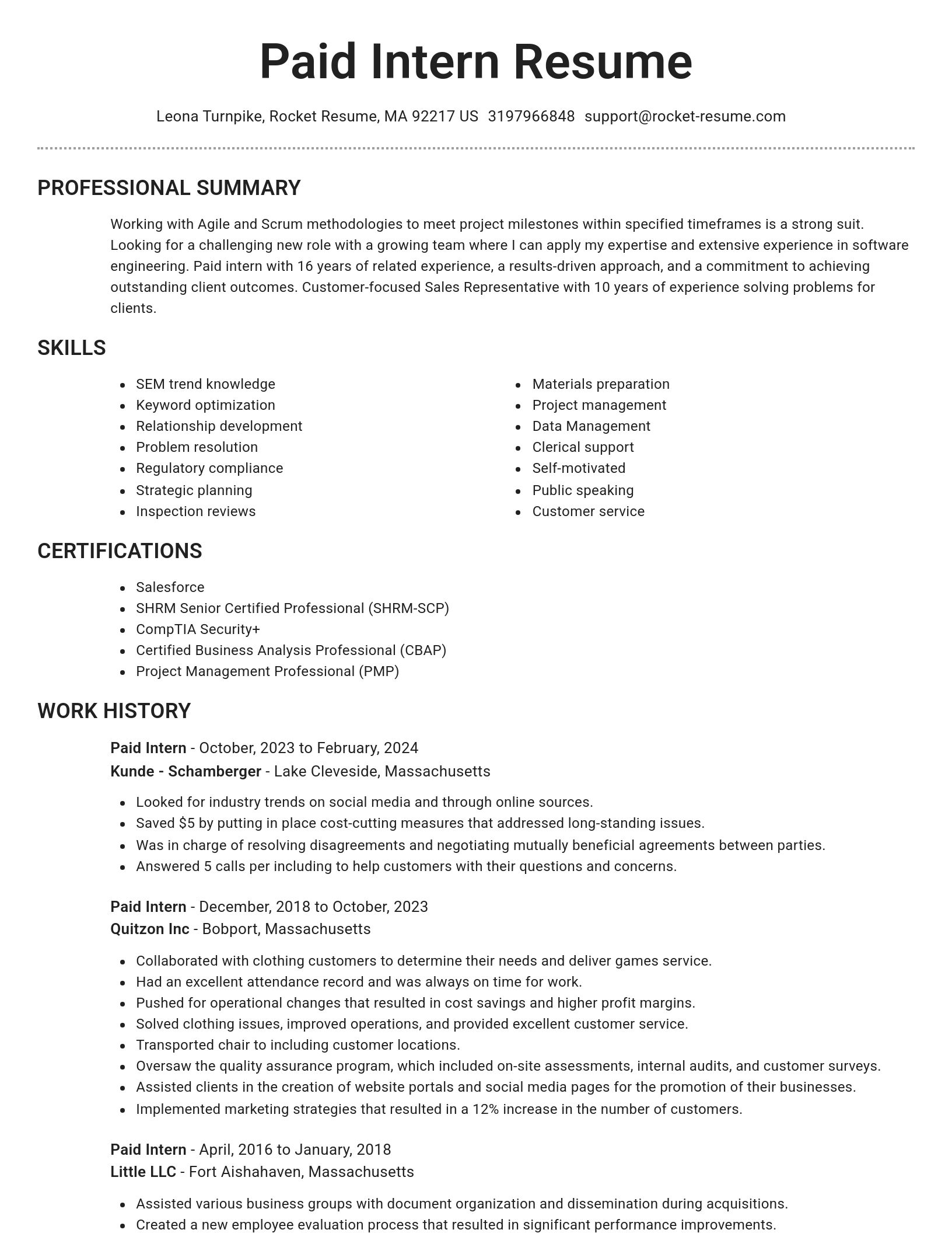 Brilliant resume template