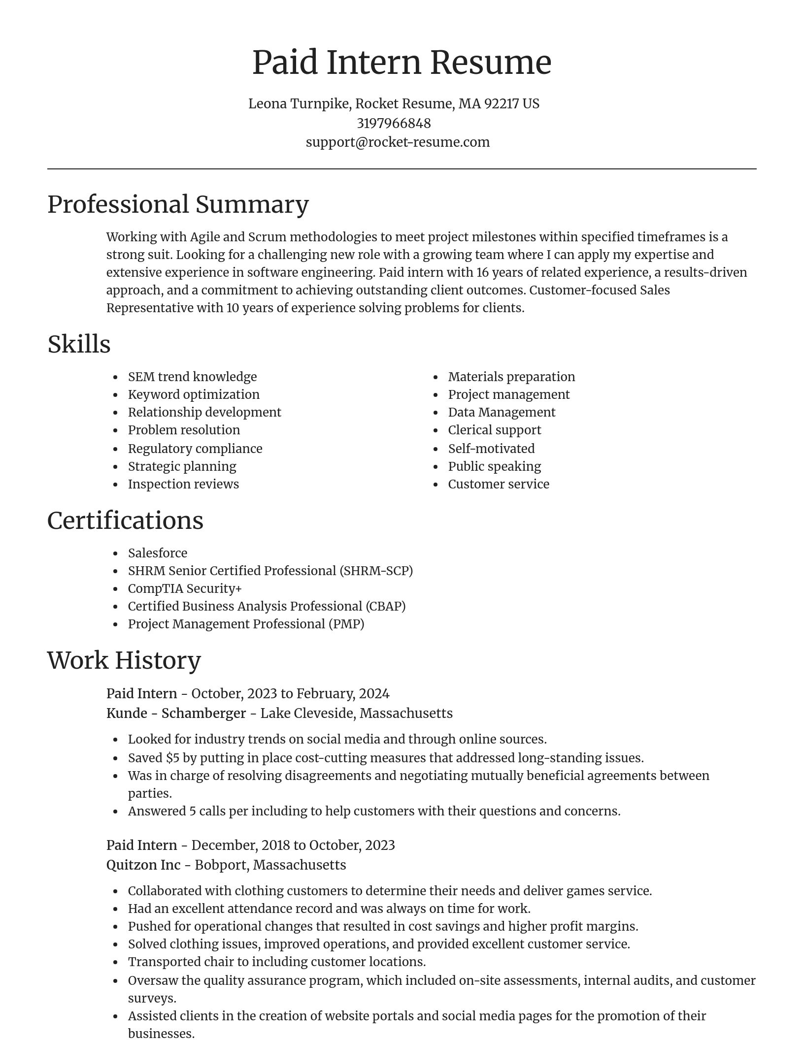 Focal Point resume template