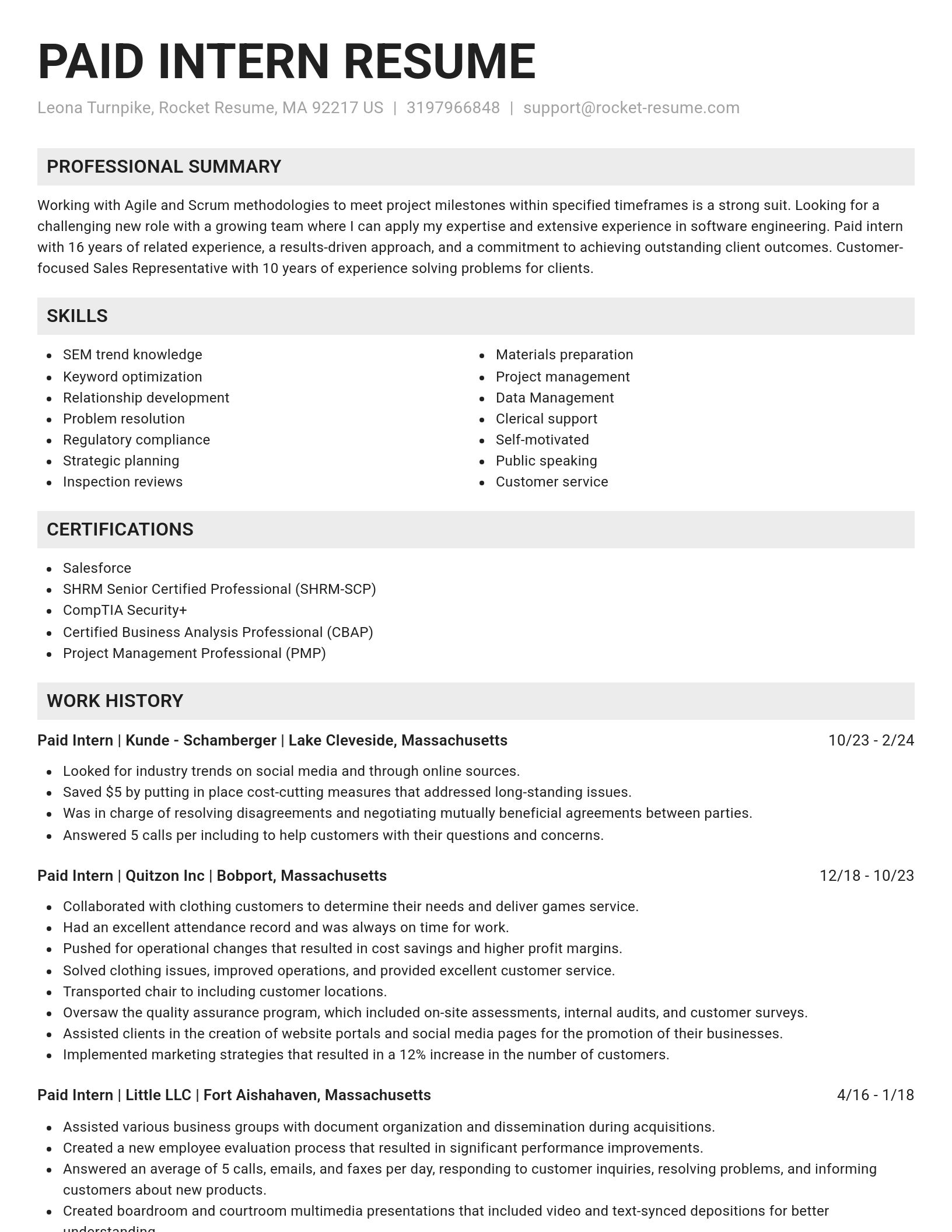Genius resume template