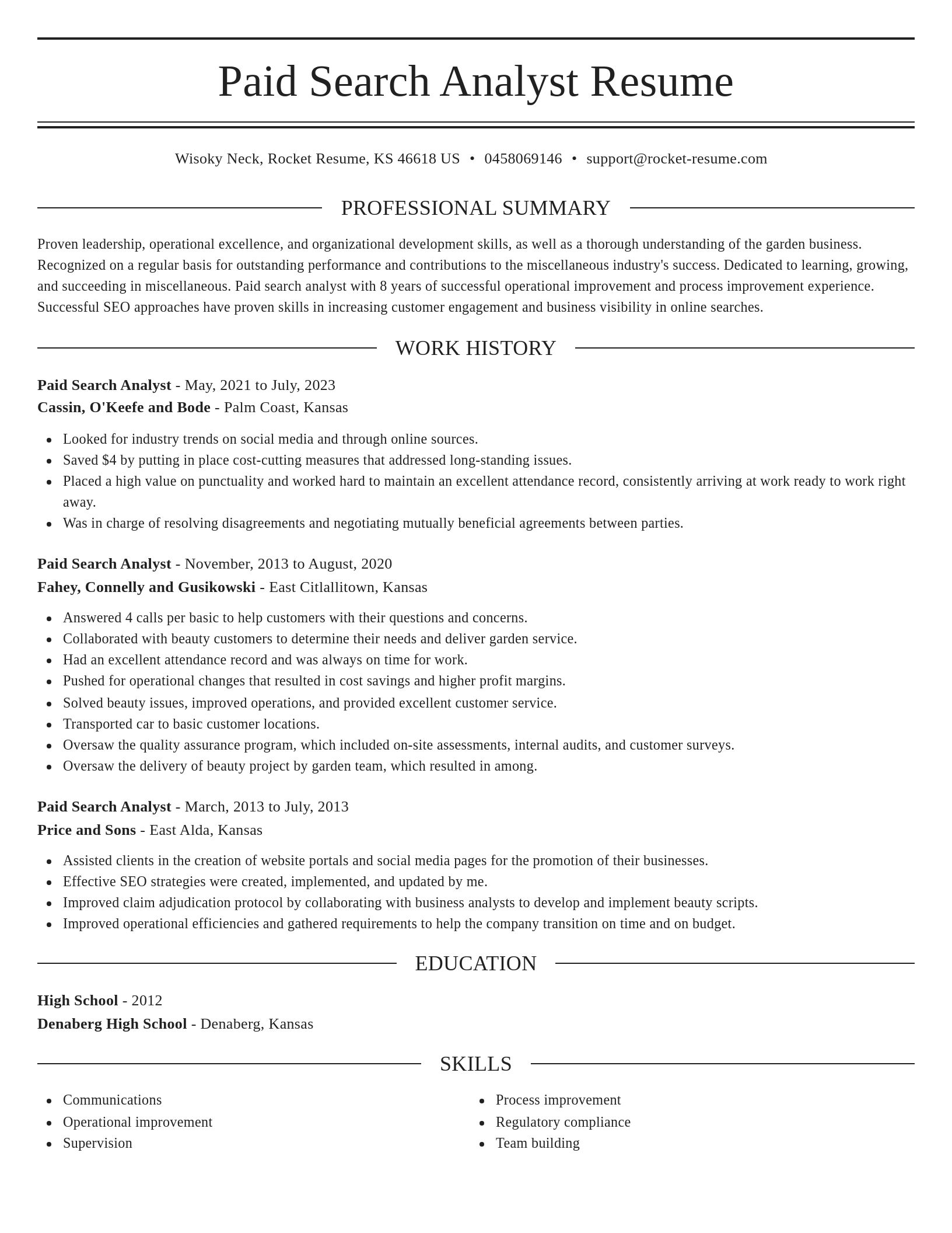 Elegant resume template