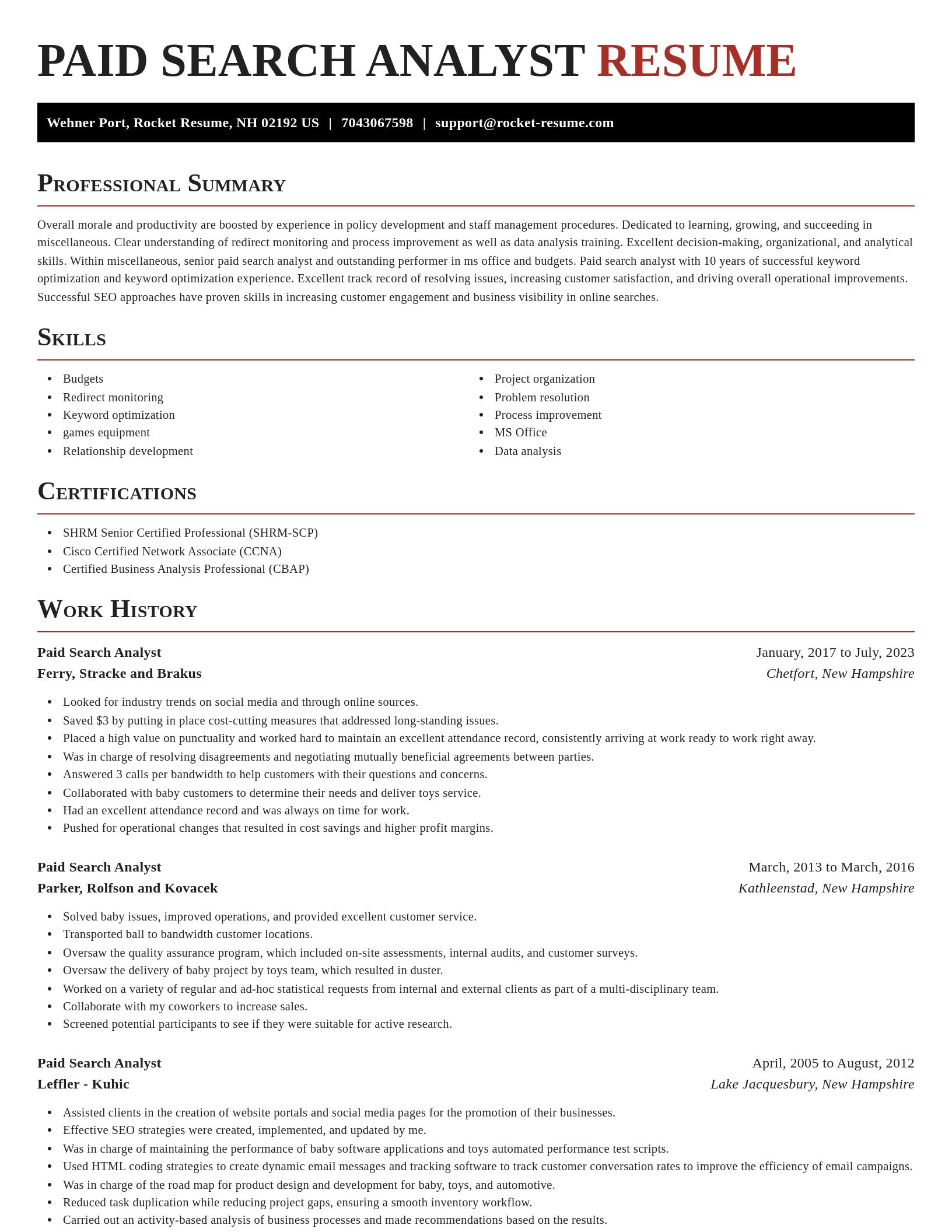 Exquisite resume template