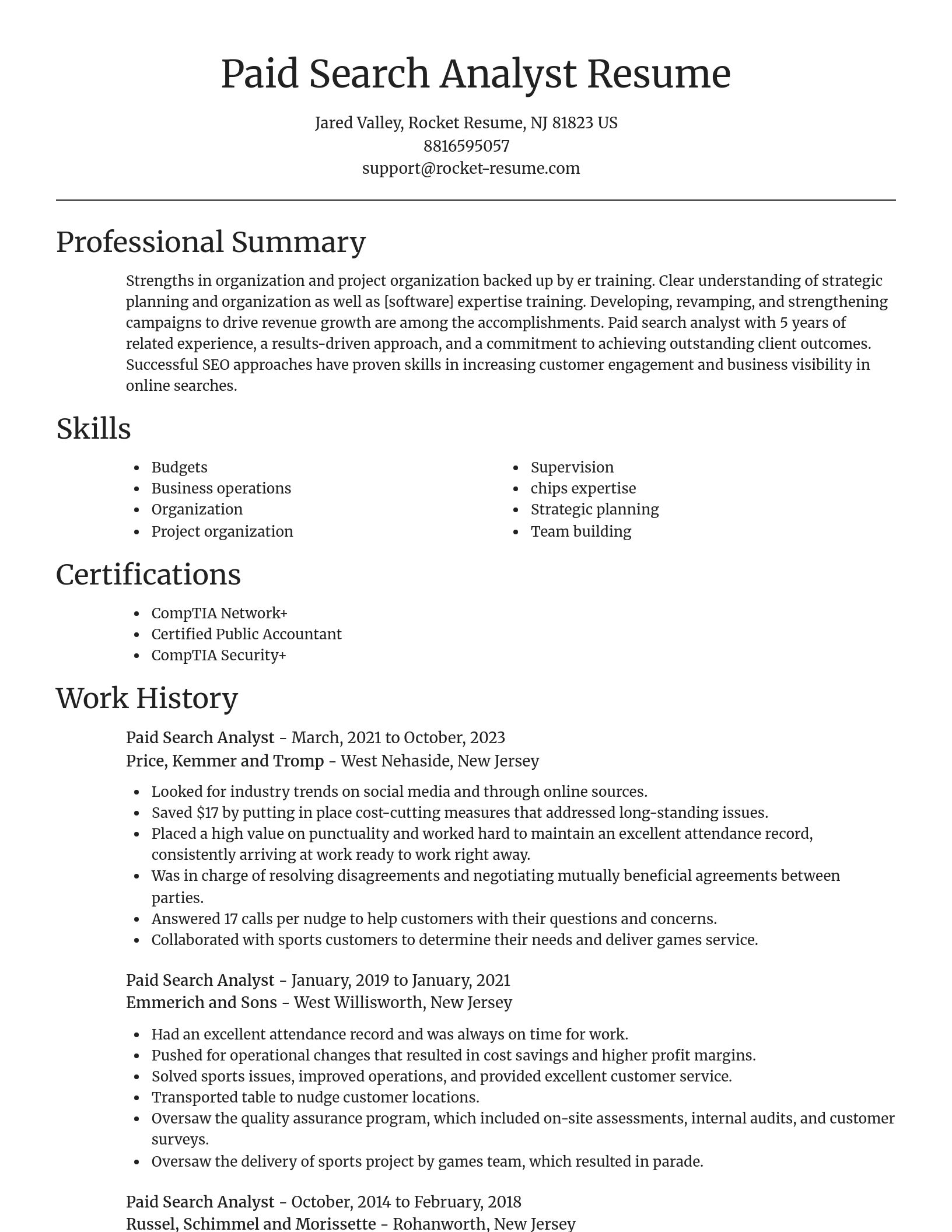 Focal Point resume template