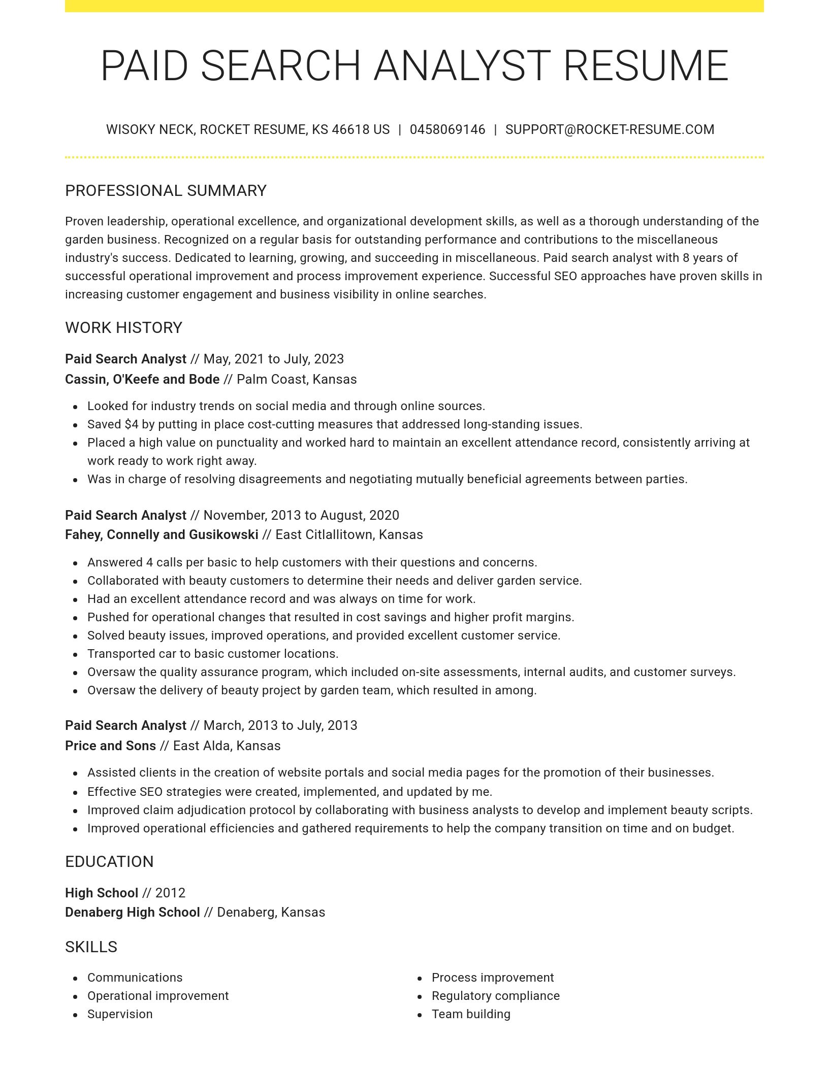 Grand resume template